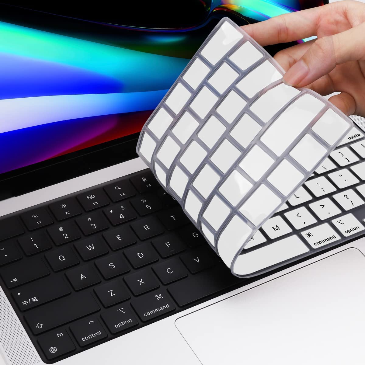 MacBook Pro 16" (M4 Pro, 2024) A3403 Keyboard Cover Skin [White]