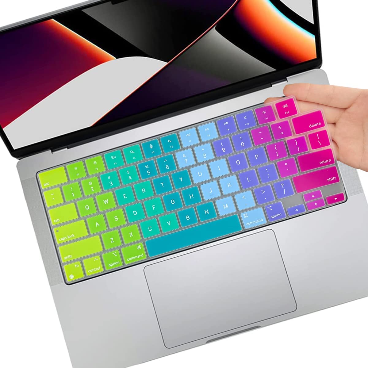 MacBook Pro 16" (M4 Max, 2024) A3186 Keyboard Cover Skin [Rainbow]