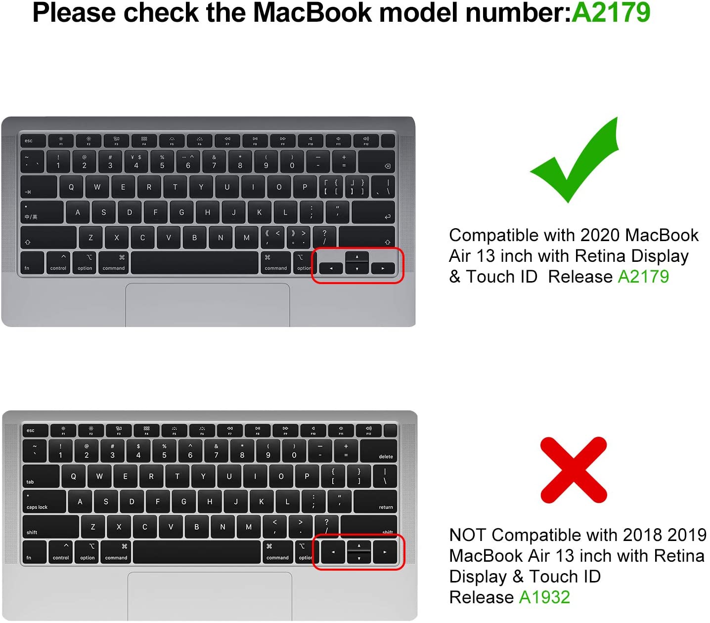 MacBook Air 13" Keyboard Cover Skin (M1, 2020)