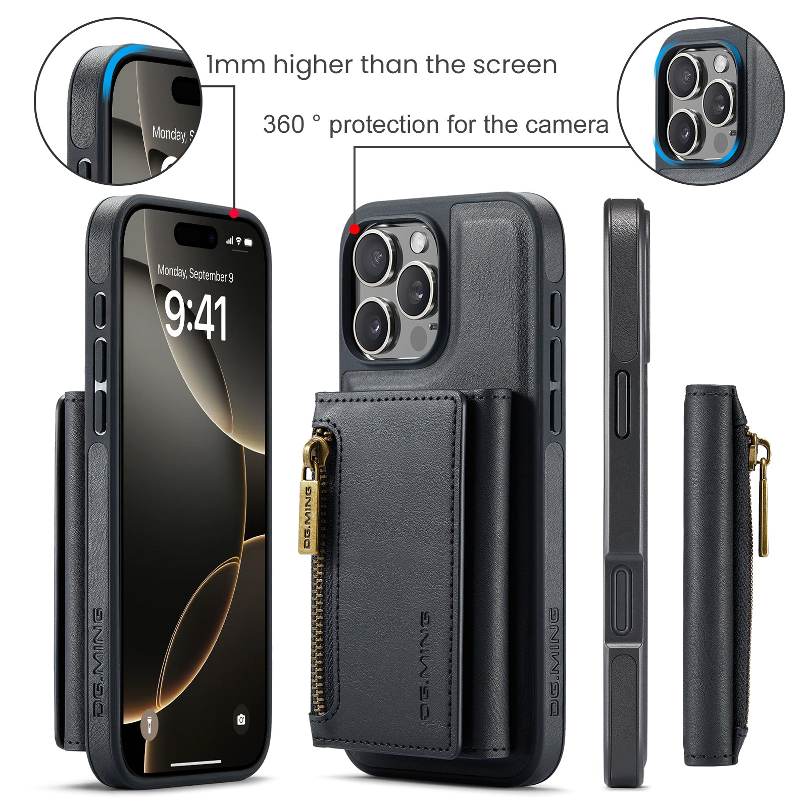 DG.Ming Magnetic Wallet Case for iPhone 16 Pro Max