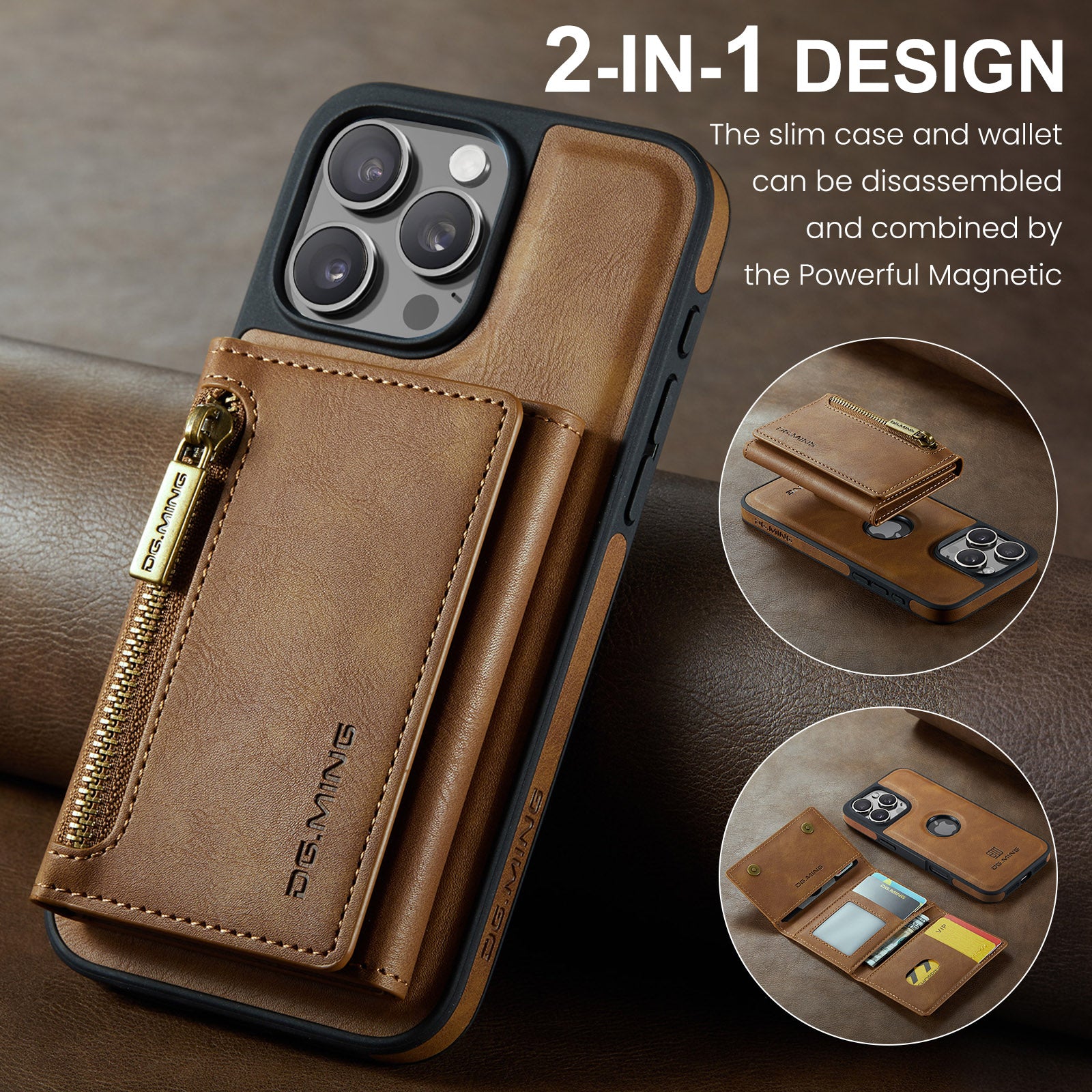 DG.Ming Magnetic Wallet Case for iPhone 16 Pro Max