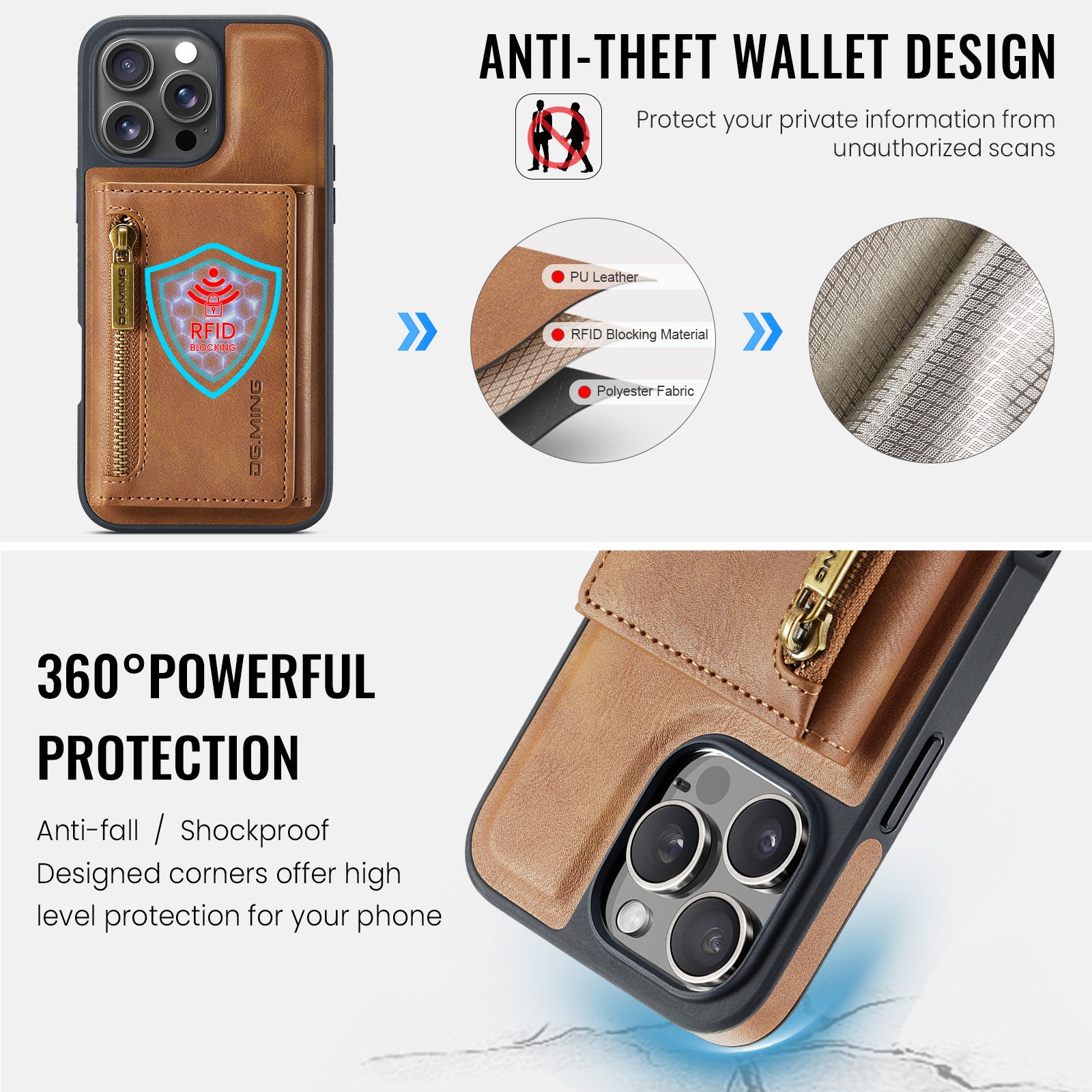 DG.Ming Magnetic Wallet Case for iPhone 16 Pro Max