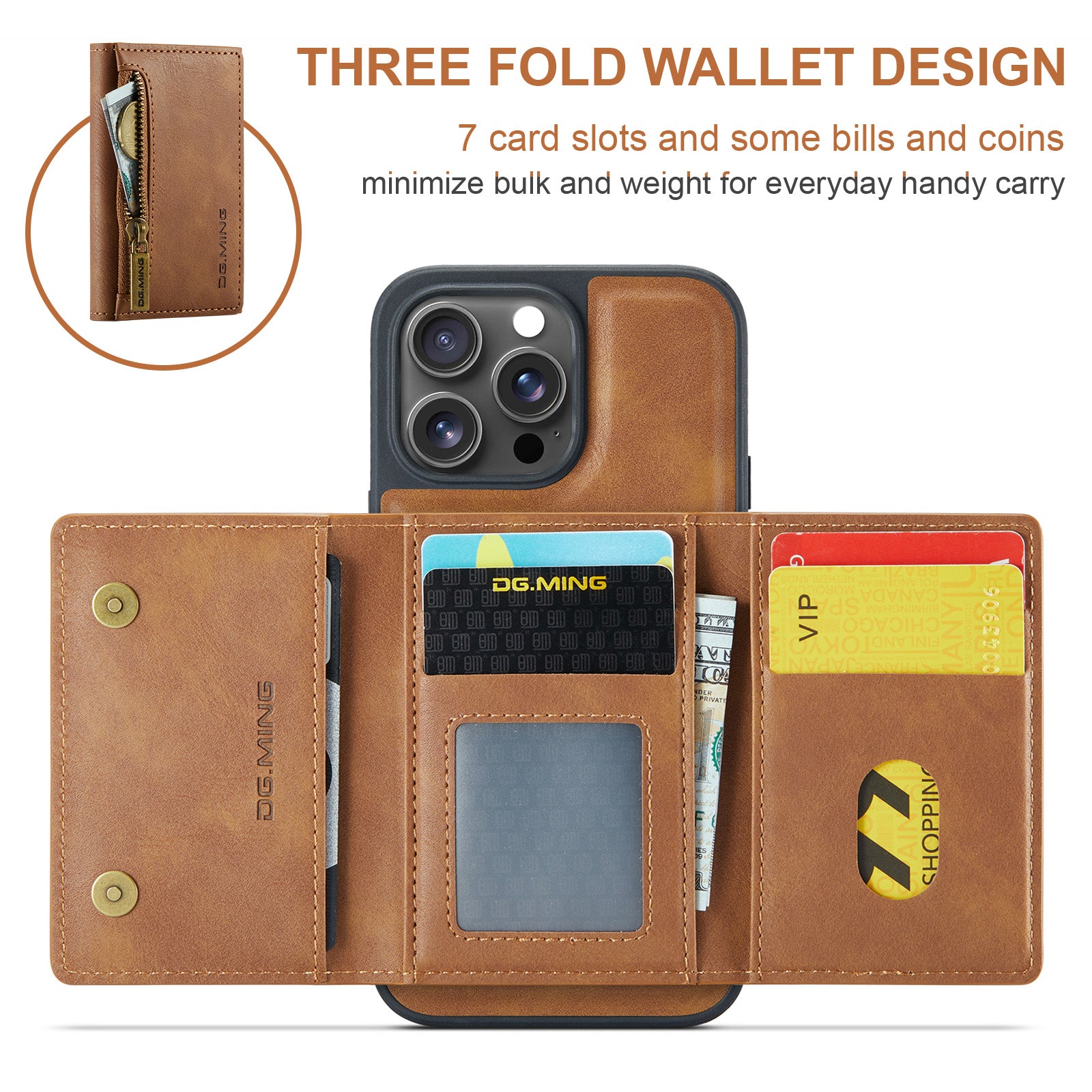 DG.Ming Magnetic Wallet Case for iPhone 16 Pro Max