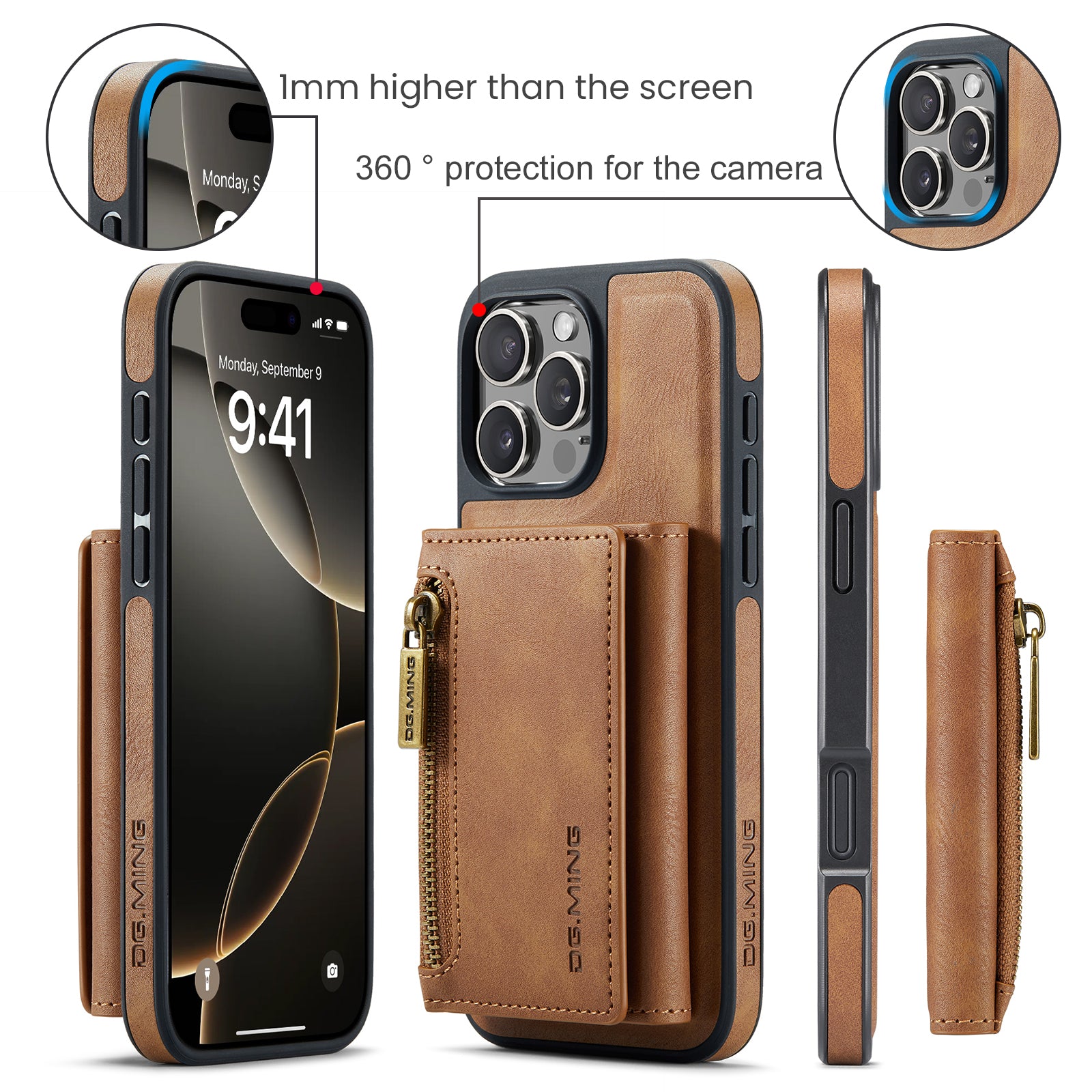 DG.Ming Magnetic Wallet Case for iPhone 16 Pro Max