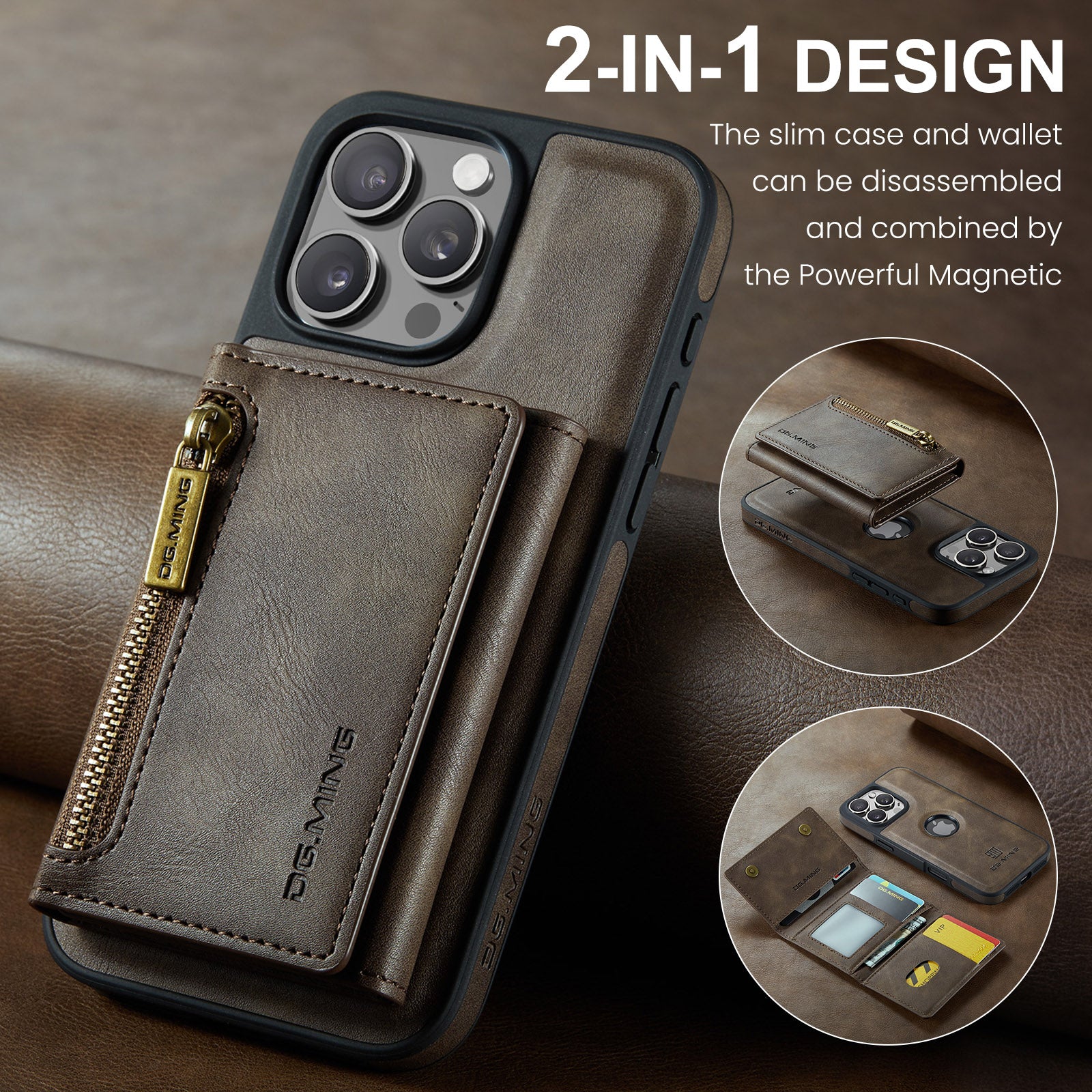 DG.Ming Magnetic Wallet Case for iPhone 16 Pro Max