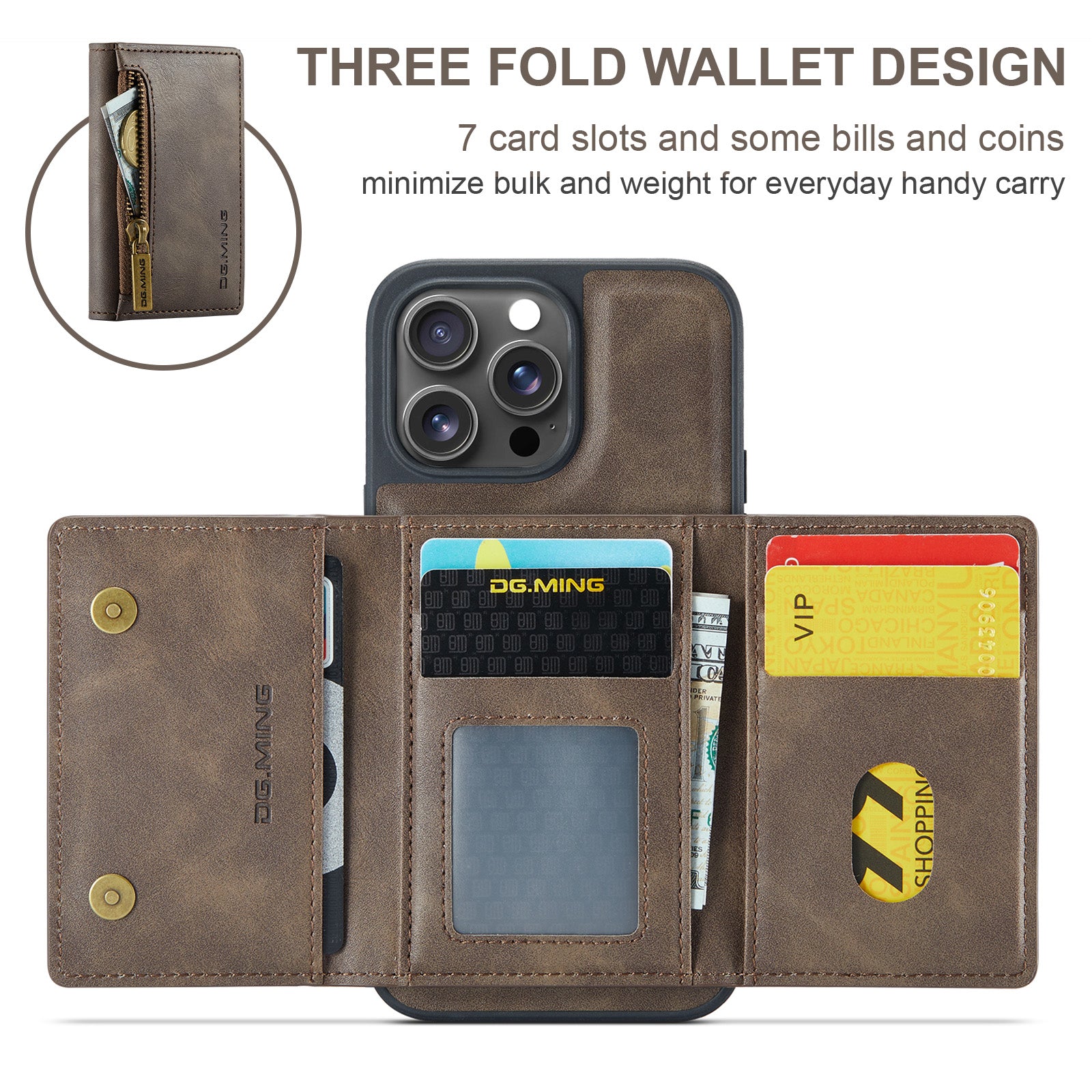 DG.Ming Magnetic Wallet Case for iPhone 16 Pro Max