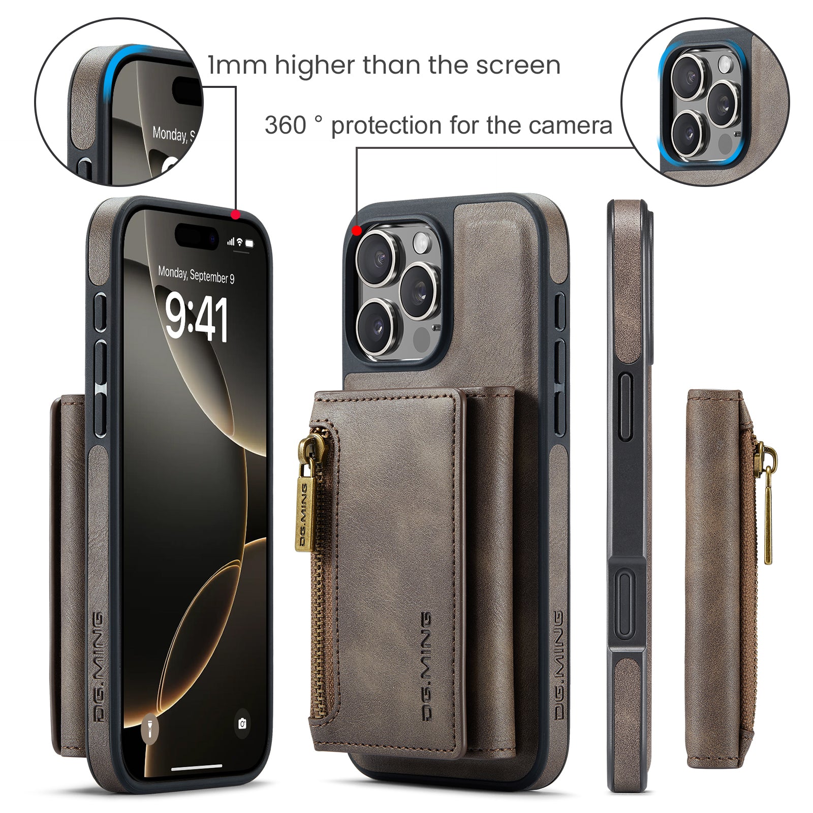 DG.Ming Magnetic Wallet Case for iPhone 16 Pro Max