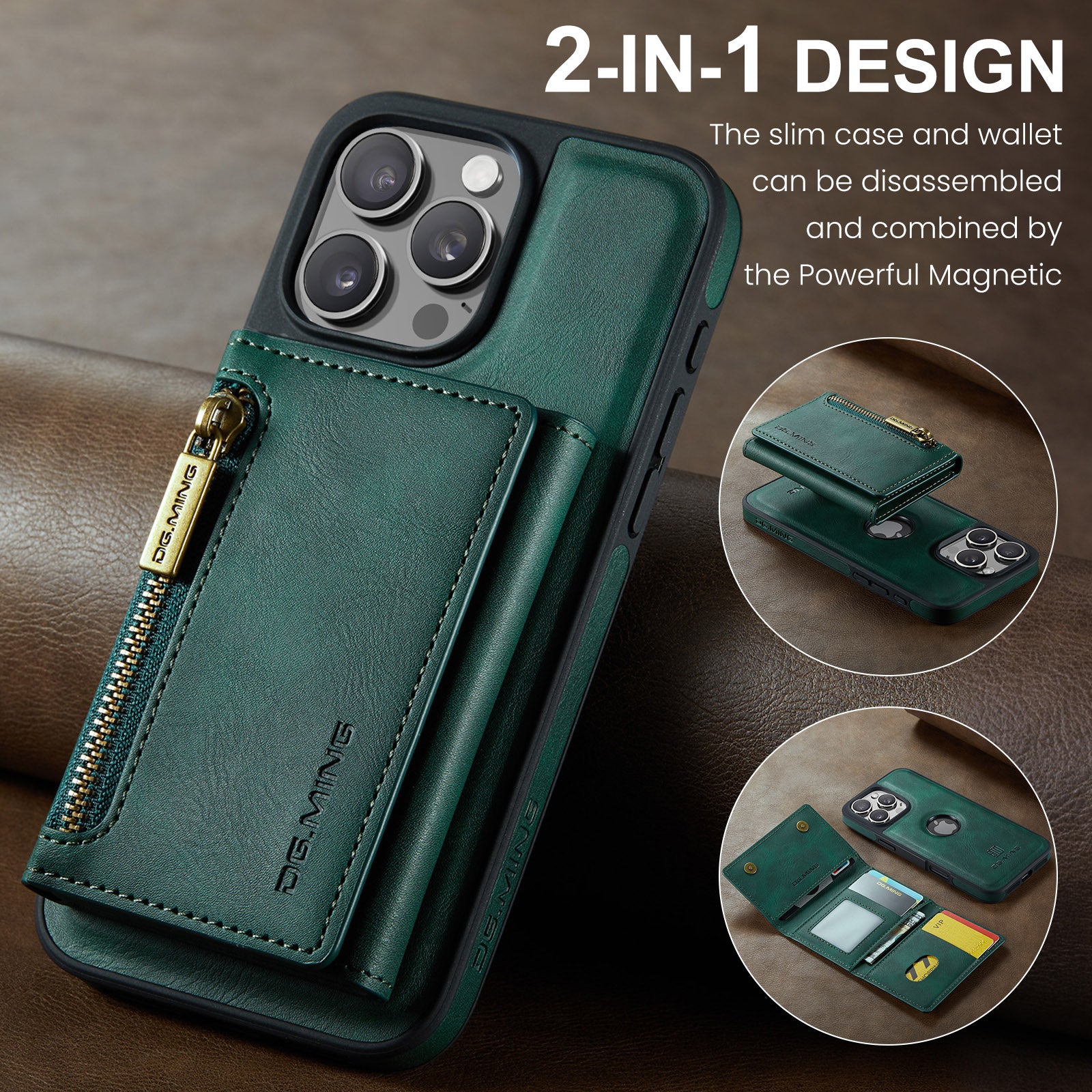 DG.Ming Magnetic Wallet Case for iPhone 16 Pro Max