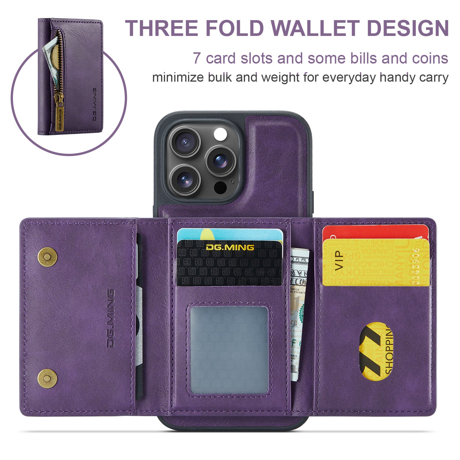 DG.Ming Magnetic Wallet Case for iPhone 16 Pro Max