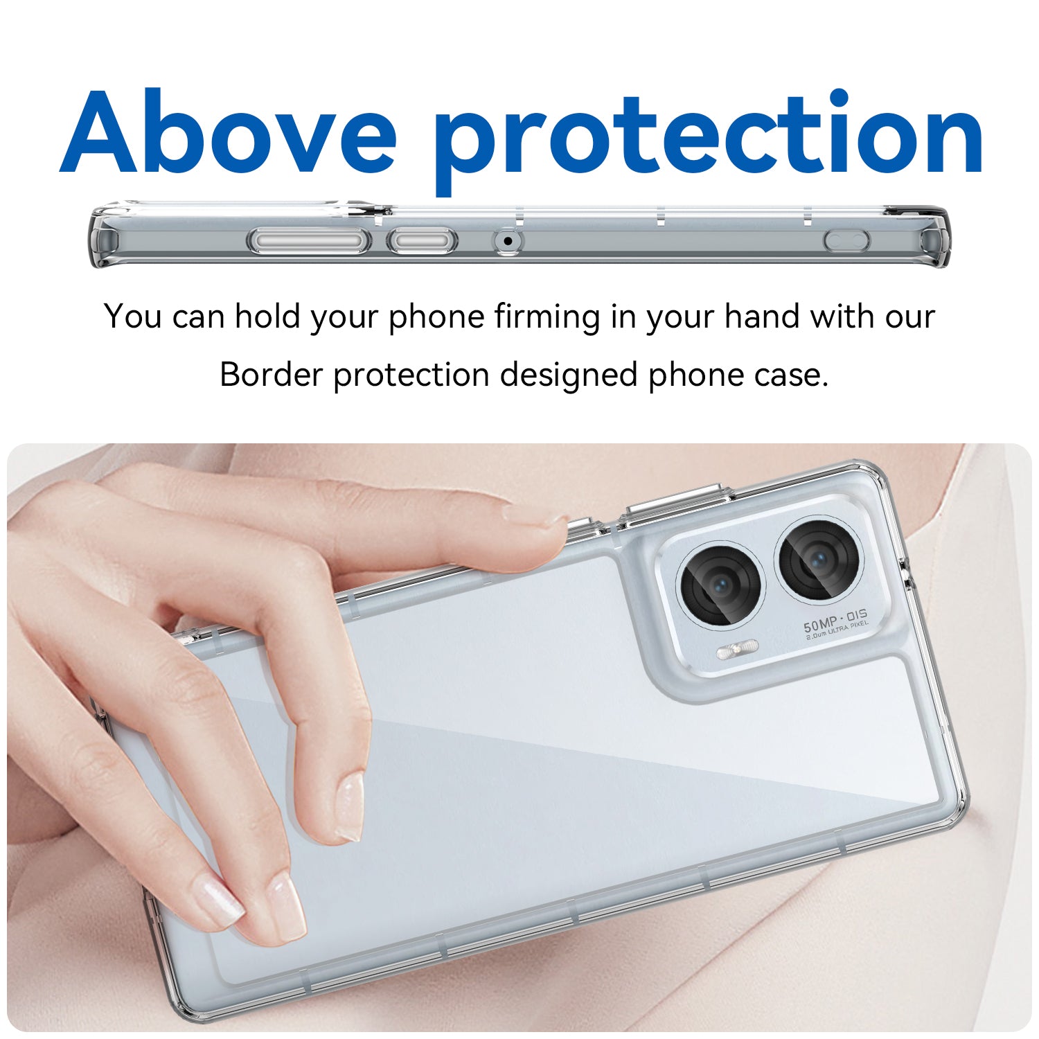 Motorola Moto Edge 50 Fusion Soft TPU Bumper Case (Clear)