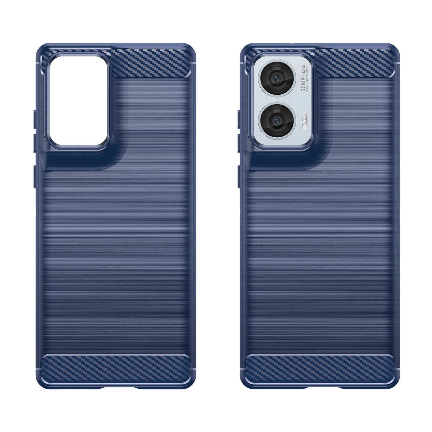 Motorola Moto Edge 50 Fusion Carbon Fibre Brushed Case (Navy)