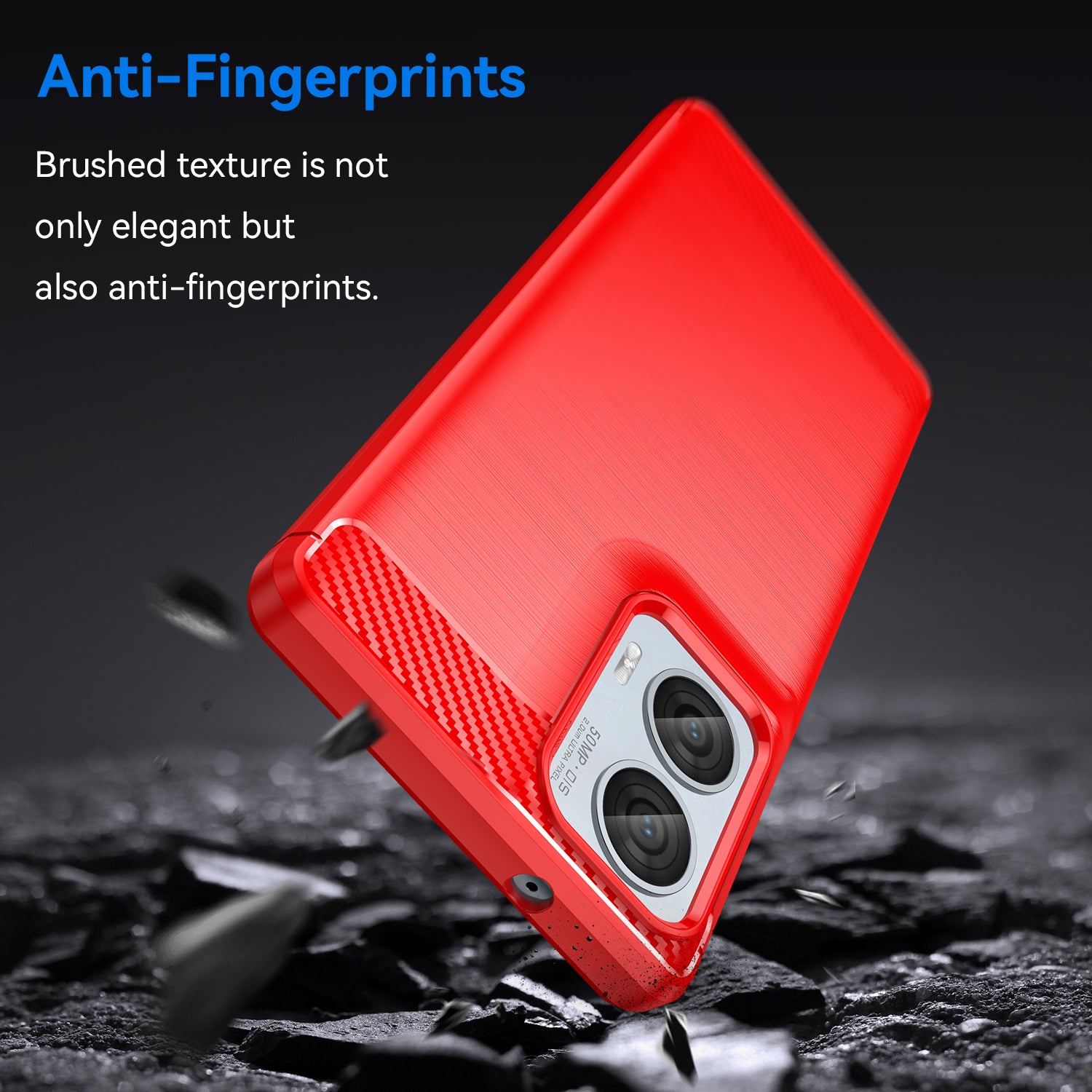 Motorola Moto Edge 50 Fusion Carbon Fibre Brushed Case (Red)