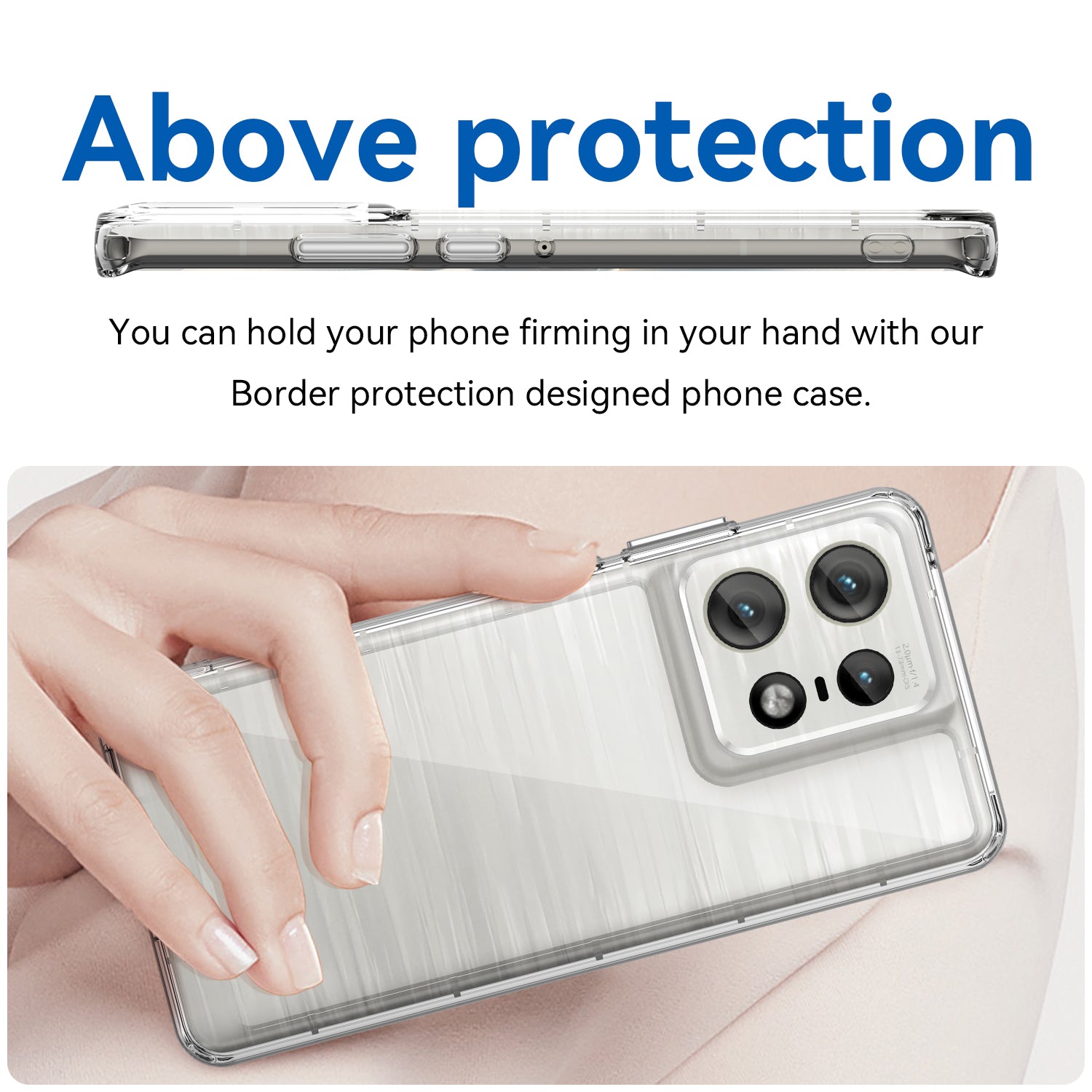 Motorola Moto Edge 50 Pro Soft TPU Bumper Case (Clear)