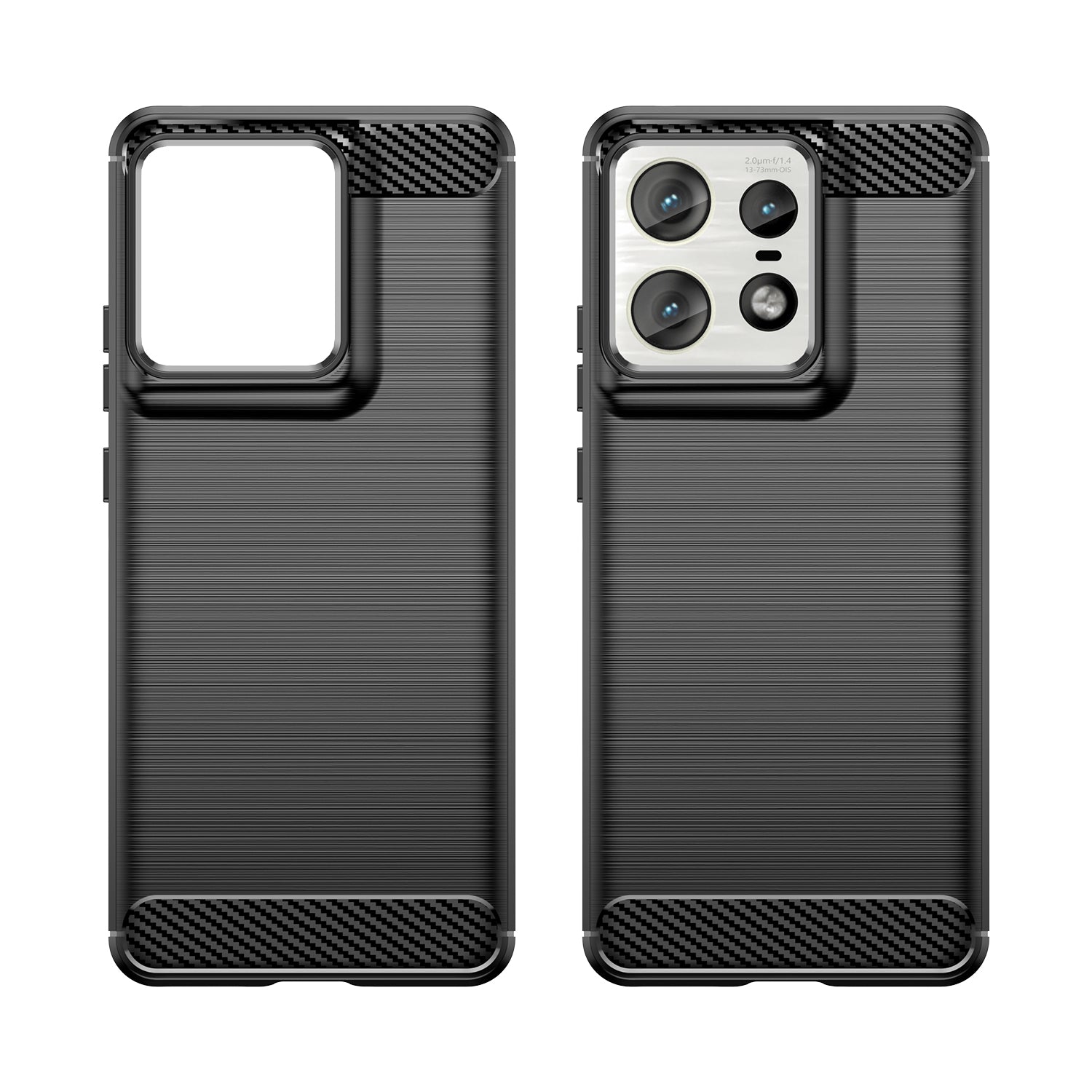 Motorola Moto Edge 50 Pro Carbon Fibre Brushed Case (Black)