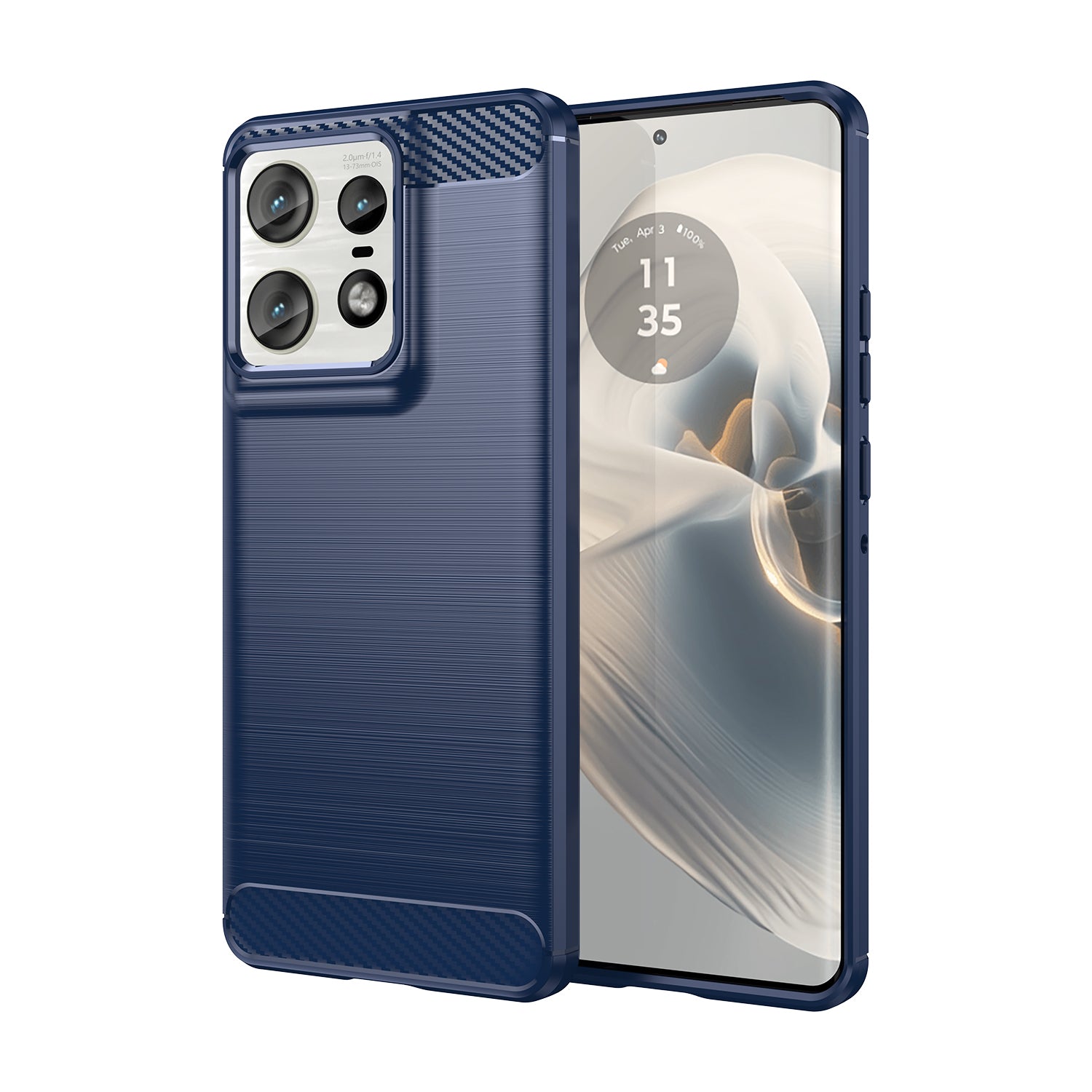 Motorola Moto Edge 50 Pro Carbon Fibre Brushed Case (Navy)