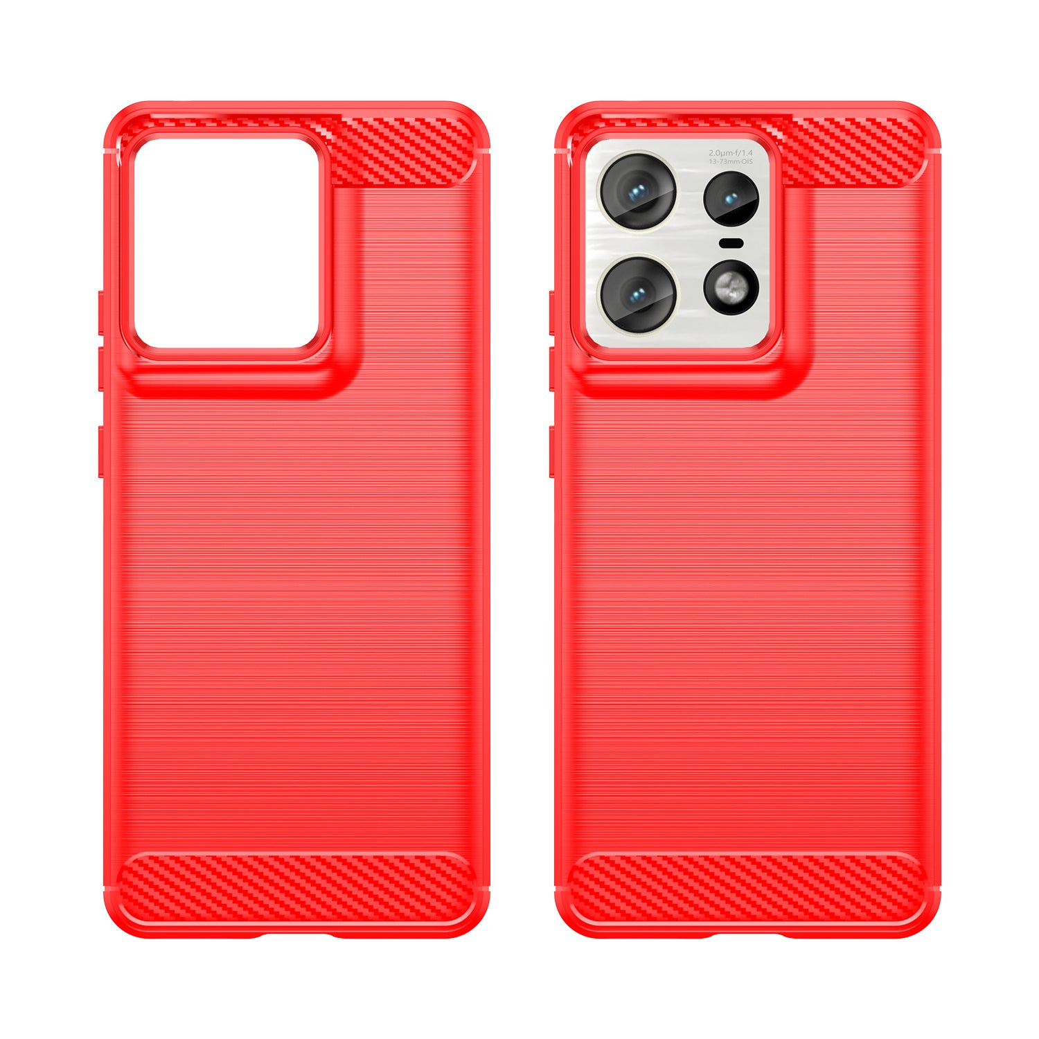 Motorola Moto Edge 50 Pro Carbon Fibre Brushed Case (Red)