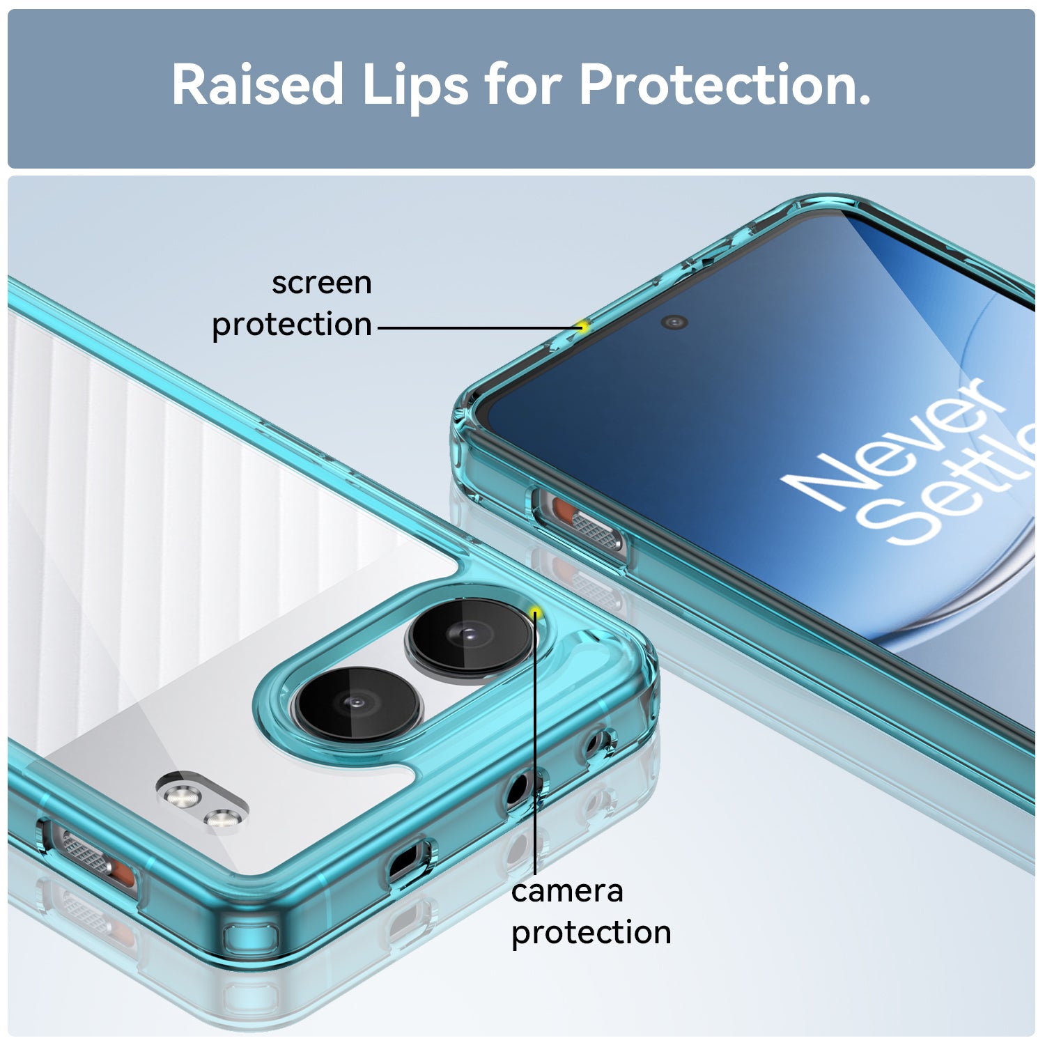 OnePlus Nord 4 Soft TPU Bumper Case (Clear Blue)