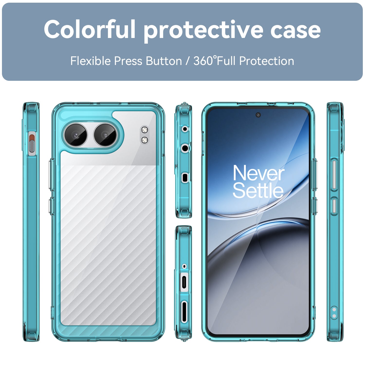 OnePlus Nord 4 Soft TPU Bumper Case (Clear Blue)