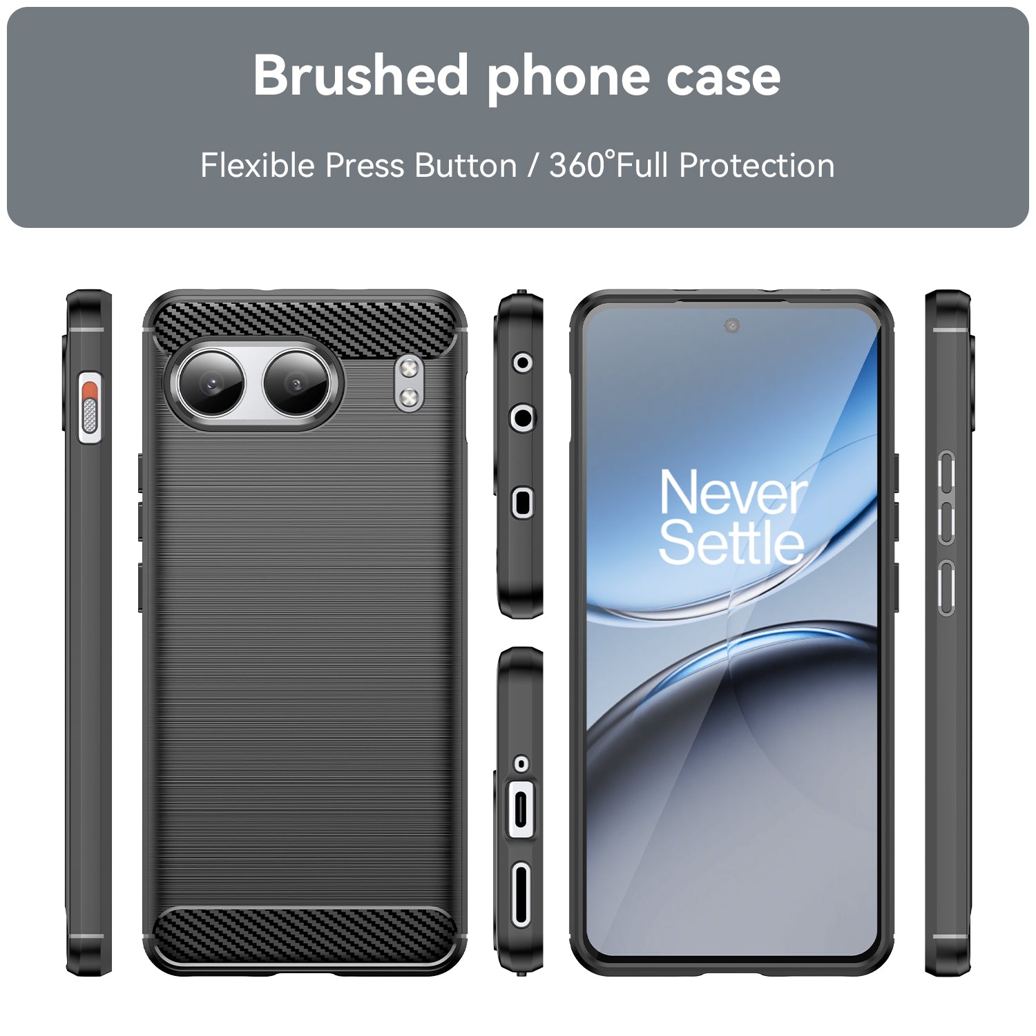 OnePlus Nord 4 Carbon Fibre Brushed Case (Black)