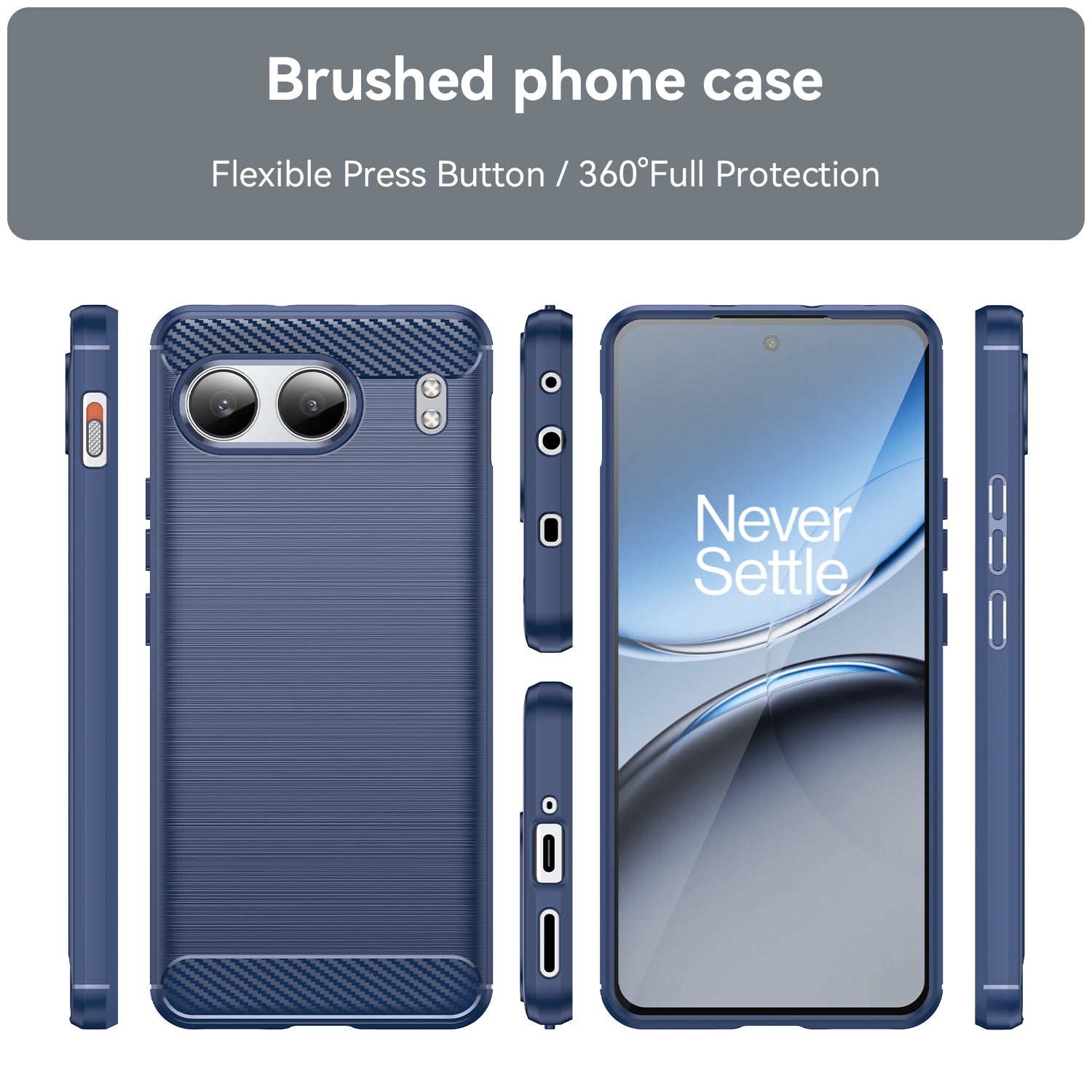 OnePlus Nord 4 Carbon Fibre Brushed Case (Navy)