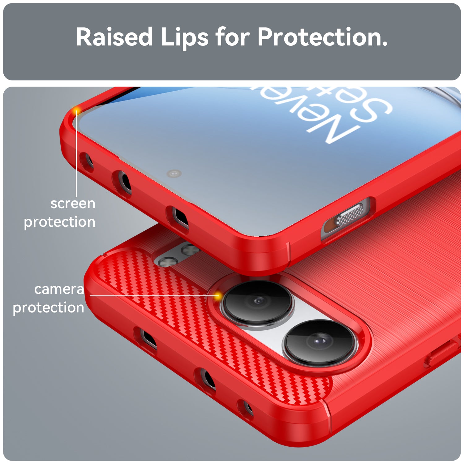 OnePlus Nord 4 Carbon Fibre Brushed Case (Red)