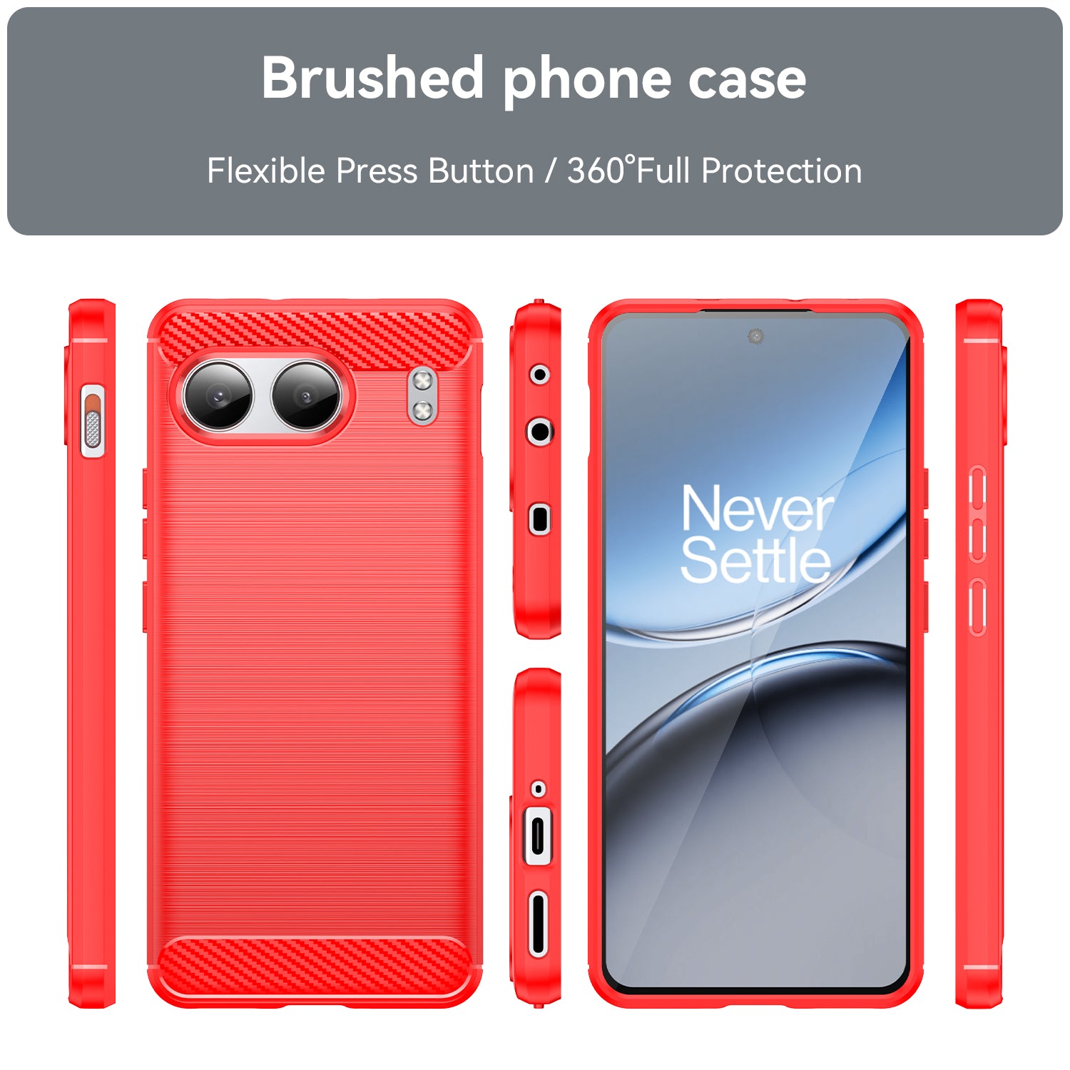 OnePlus Nord 4 Carbon Fibre Brushed Case (Red)