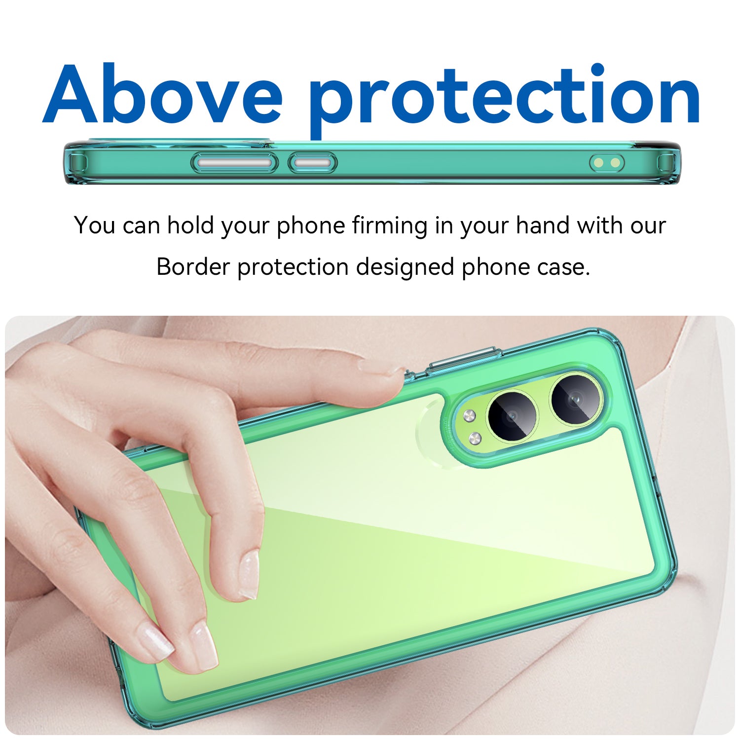 OnePlus Nord CE4 Lite Soft TPU Bumper Case (Clear Blue)