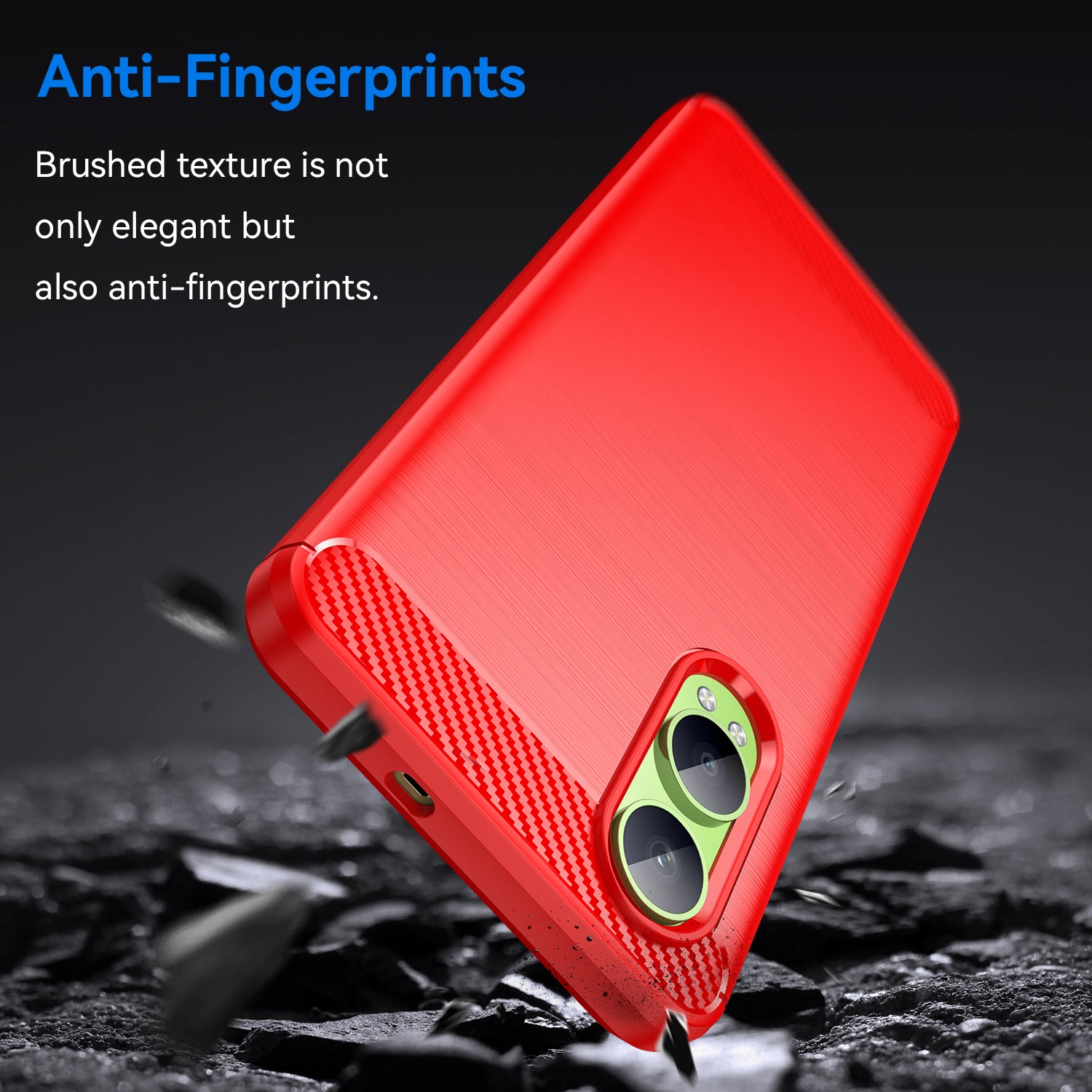 OnePlus Nord CE4 Lite Carbon Fibre Brushed Case (Red)