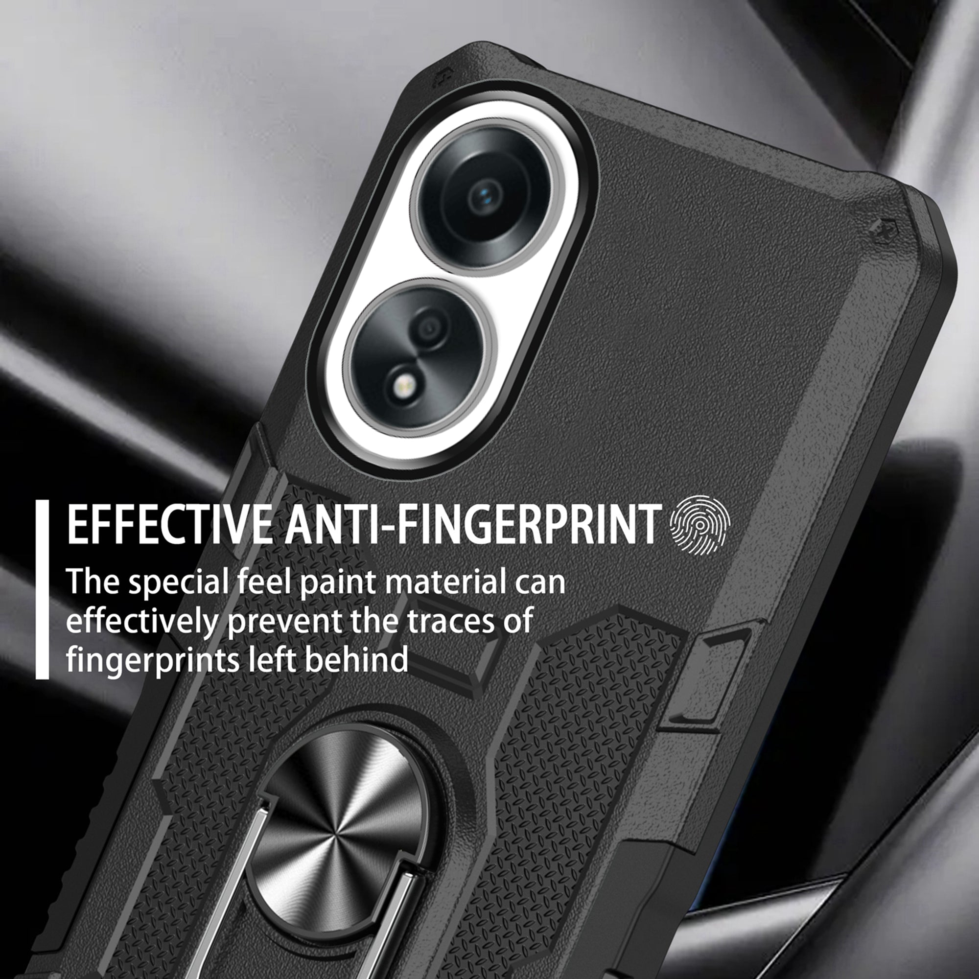 OPPO A58 4G Shockproof Rugged Case Black