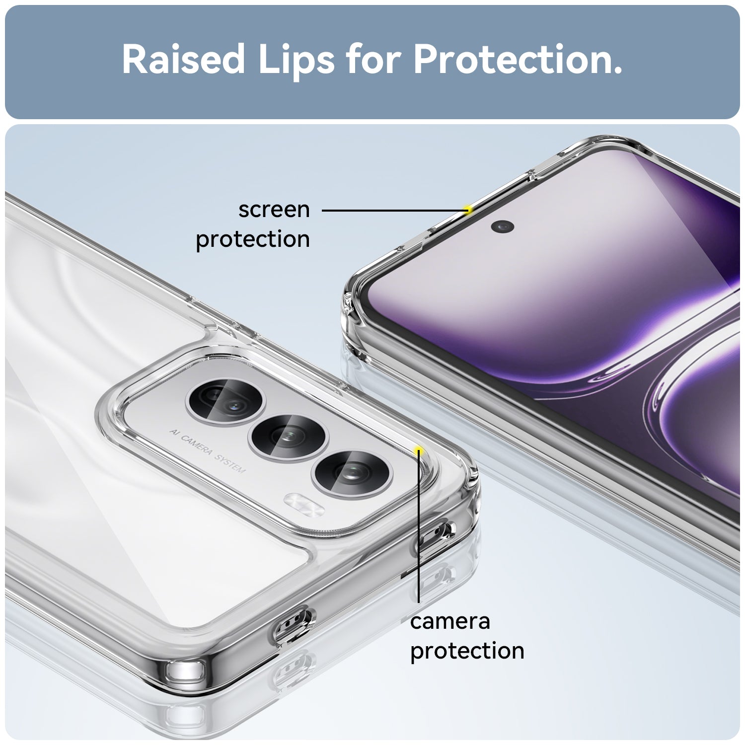 OPPO Reno 12 Soft TPU Bumper Case (Clear)