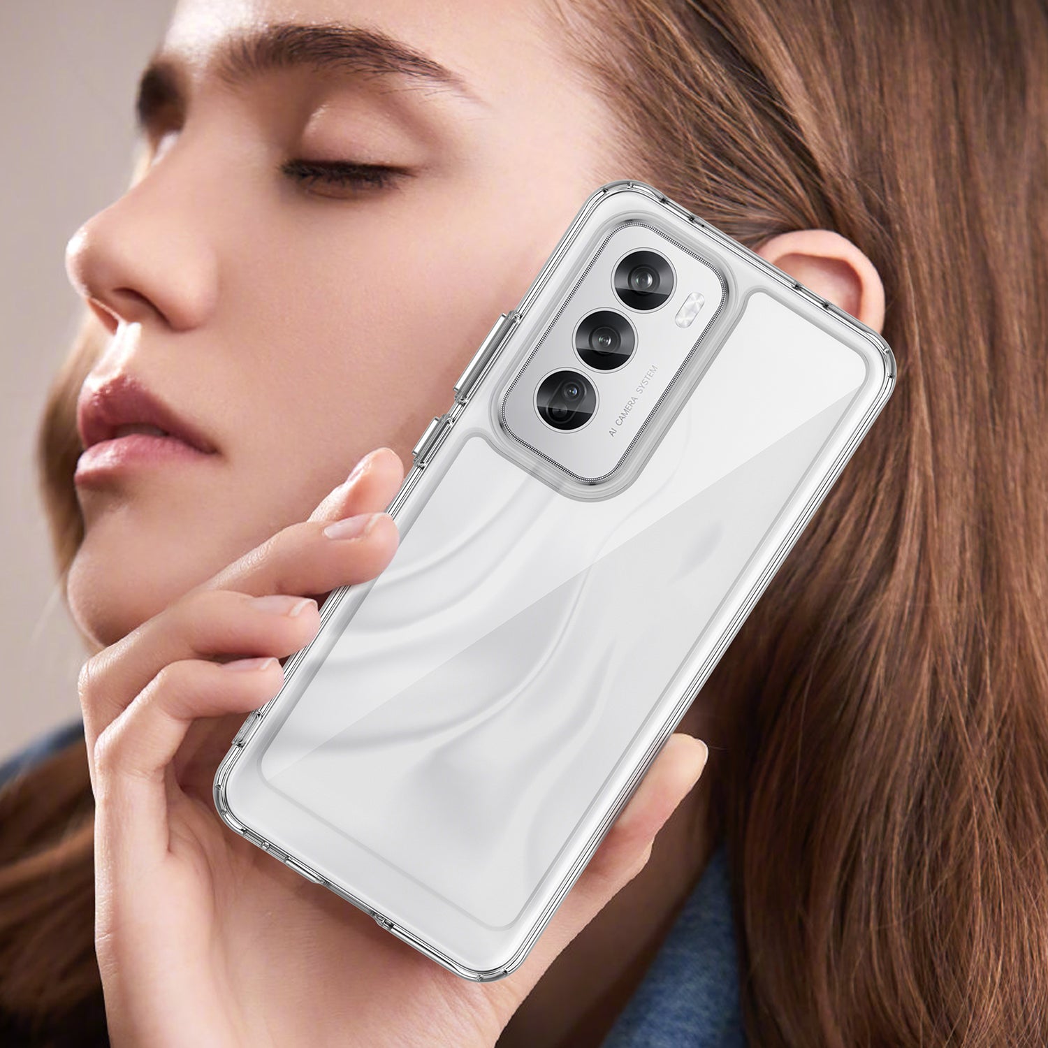 OPPO Reno 12 Soft TPU Bumper Case (Clear)