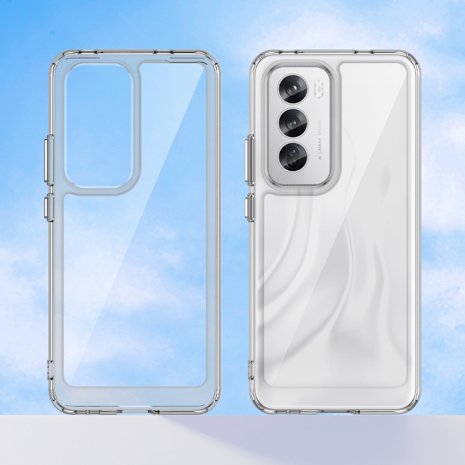 OPPO Reno 12 Soft TPU Bumper Case (Clear)