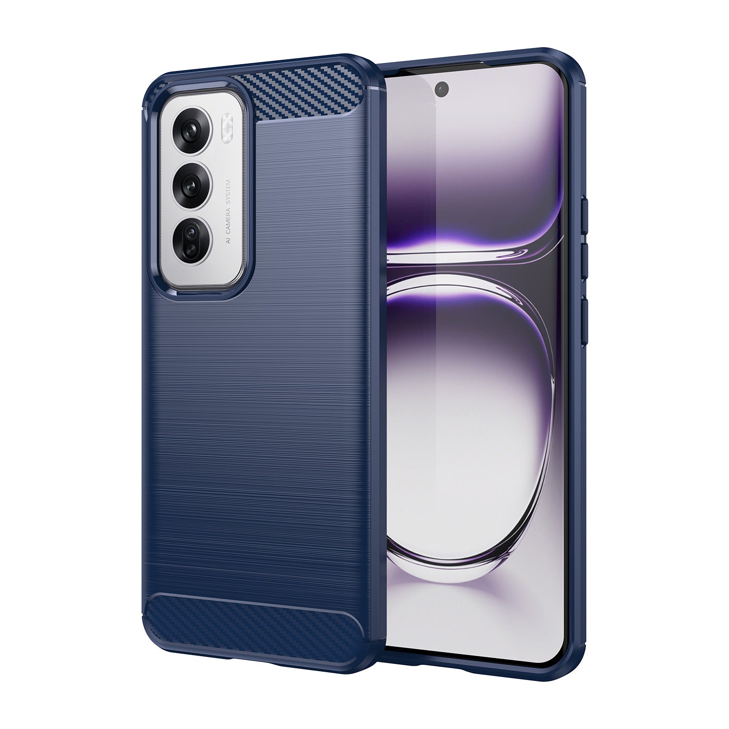 OPPO Reno 12 Carbon Fibre Brushed Case (Navy)