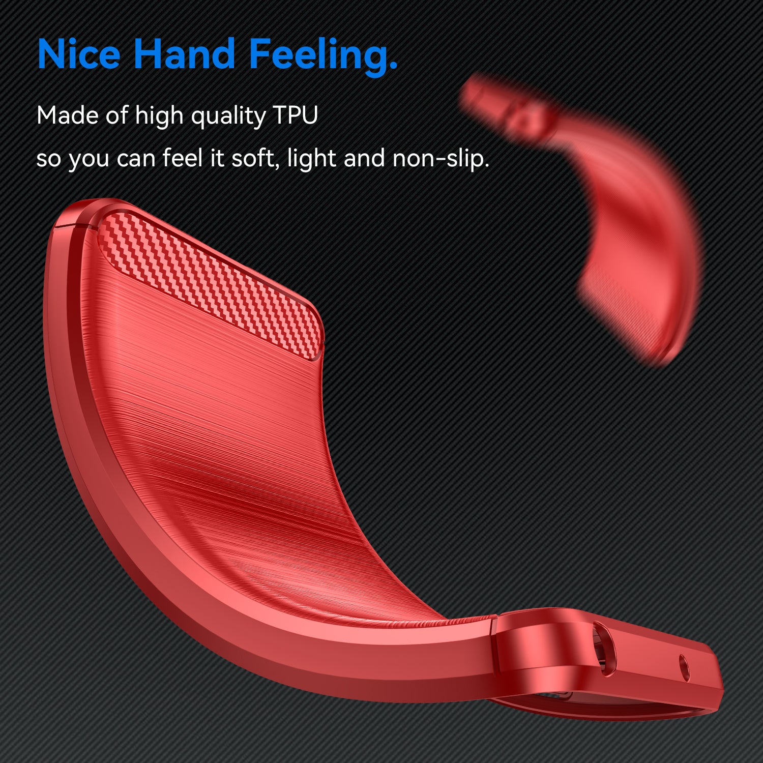 OPPO Reno 12 Carbon Fibre Brushed Case (Red)