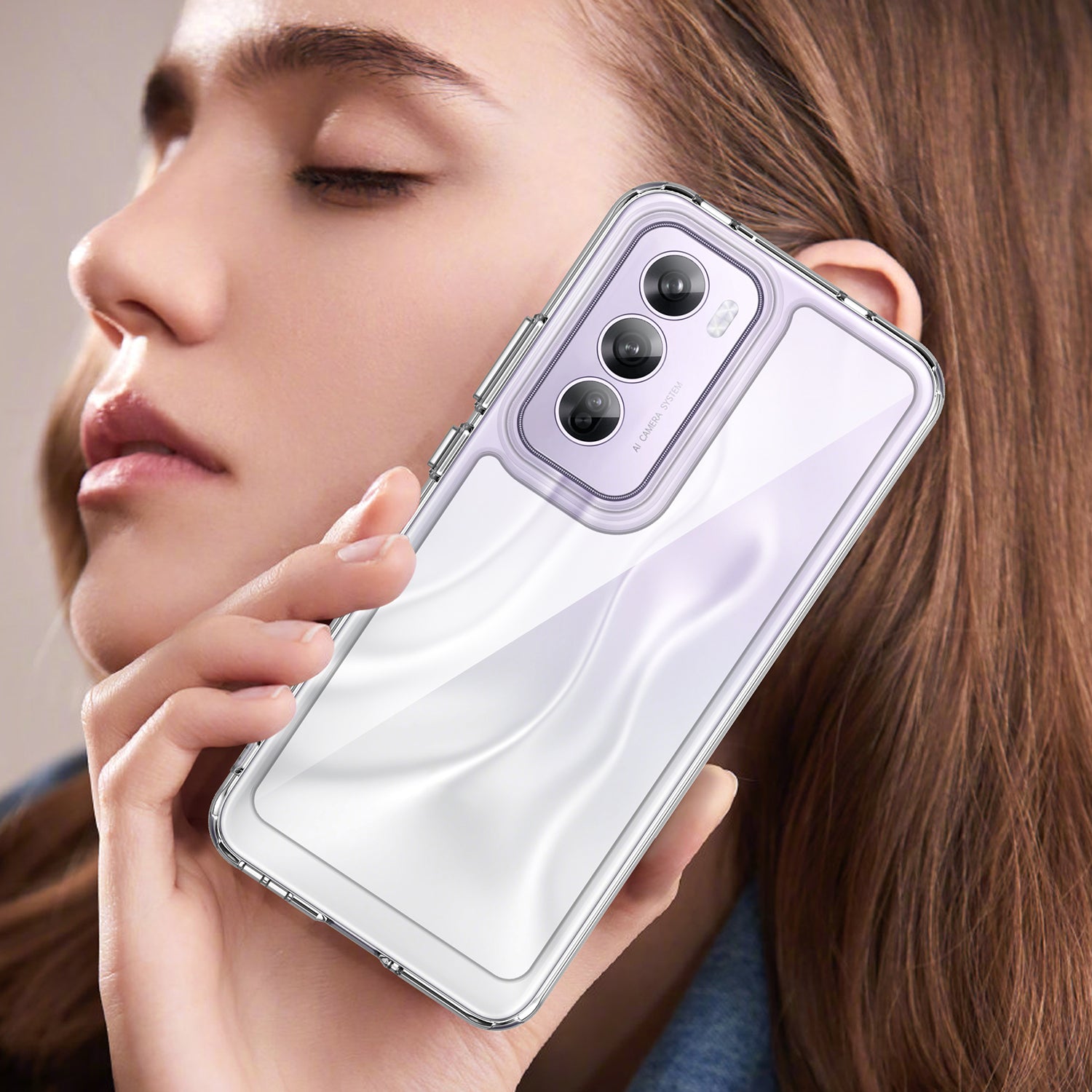 OPPO Reno 12 Pro Soft TPU Bumper Case (Clear)