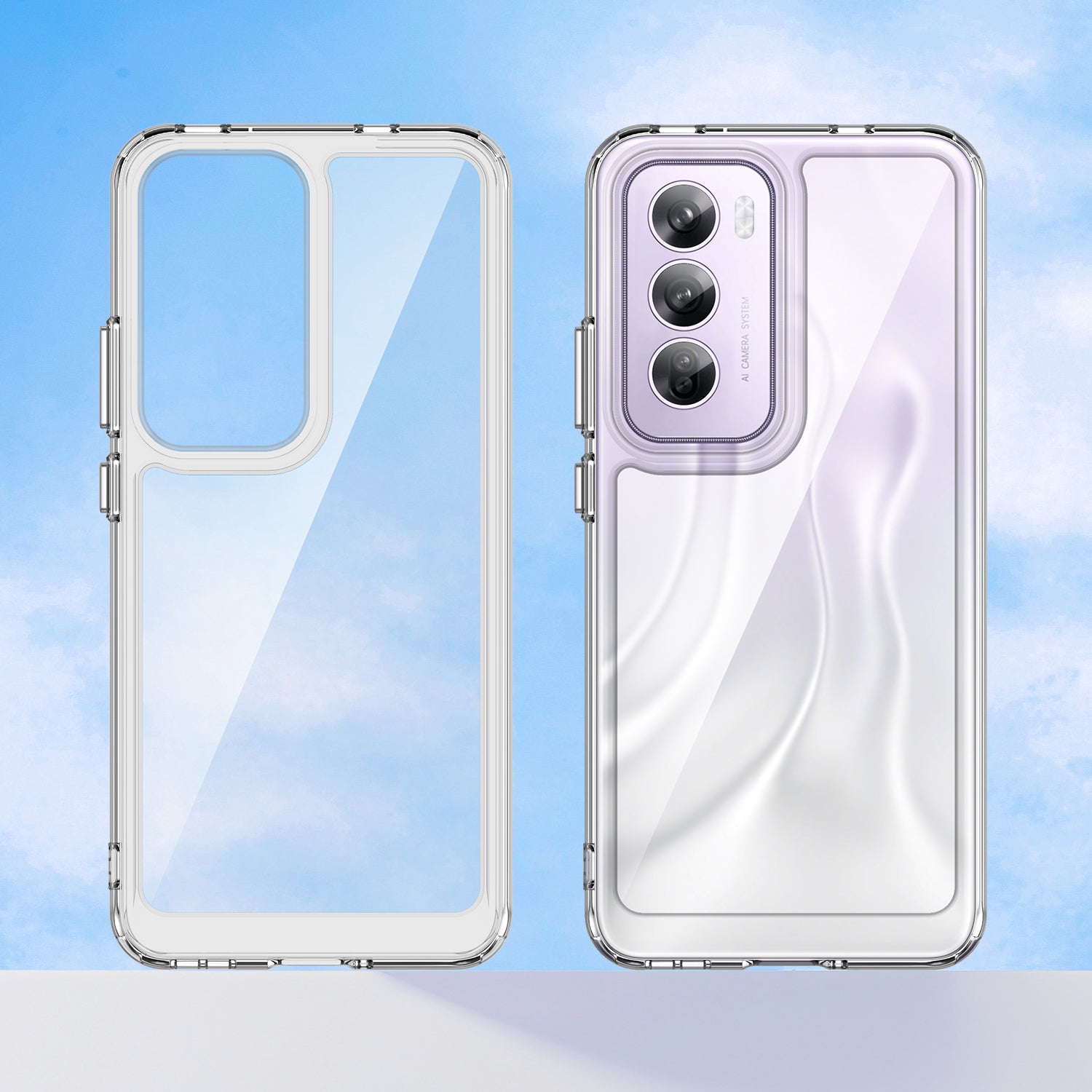 OPPO Reno 12 Pro Soft TPU Bumper Case (Clear)