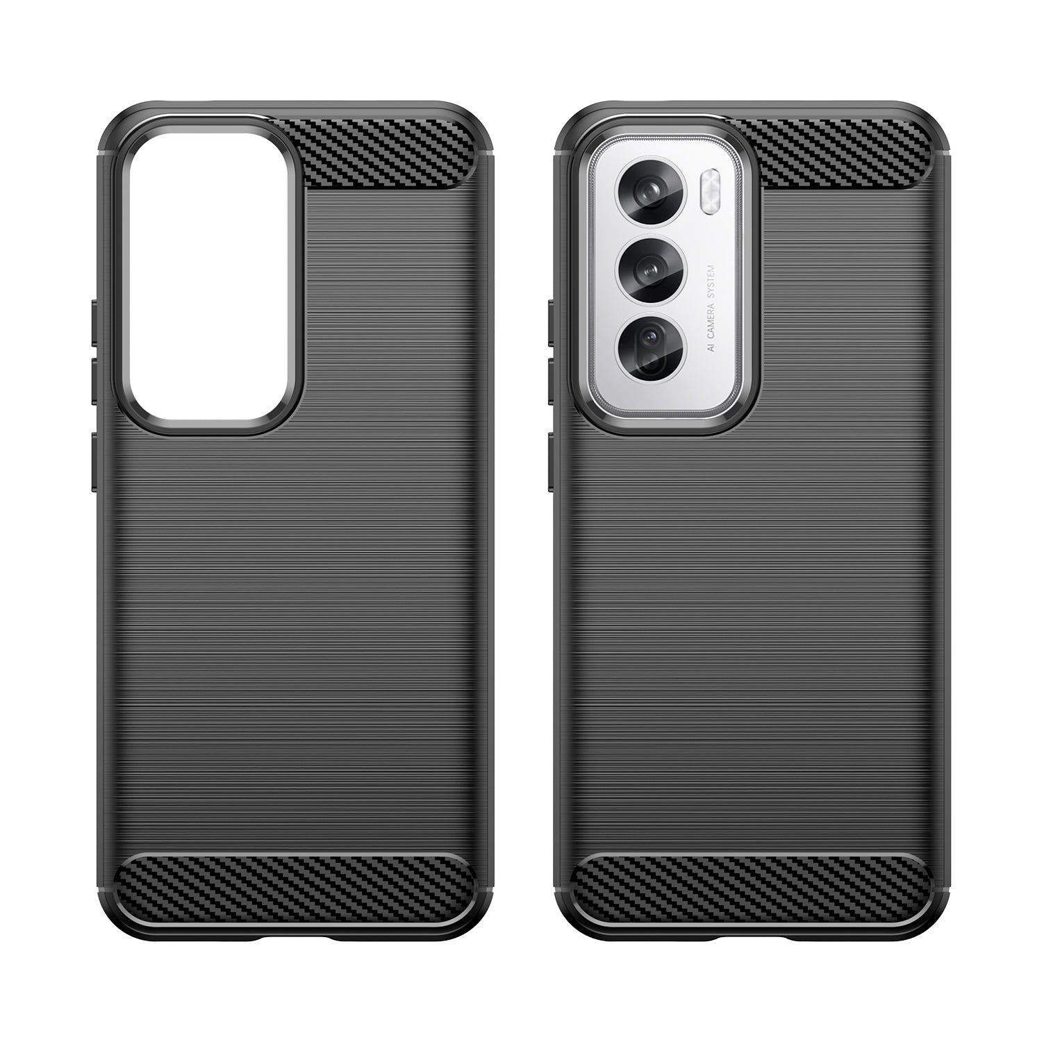 OPPO Reno 12 Pro Carbon Fibre Brushed Case (Black)