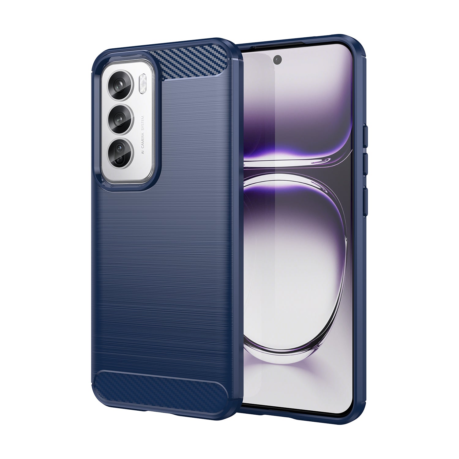 OPPO Reno 12 Pro Carbon Fibre Brushed Case (Navy)