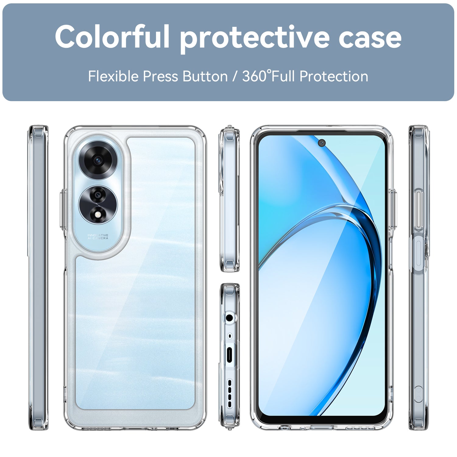 OPPO A60 4G Soft TPU Bumper Case (Clear)