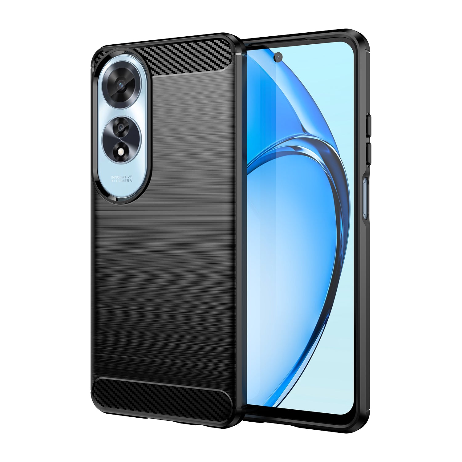 OPPO A60 4G Carbon Fibre Brushed Case (Black)