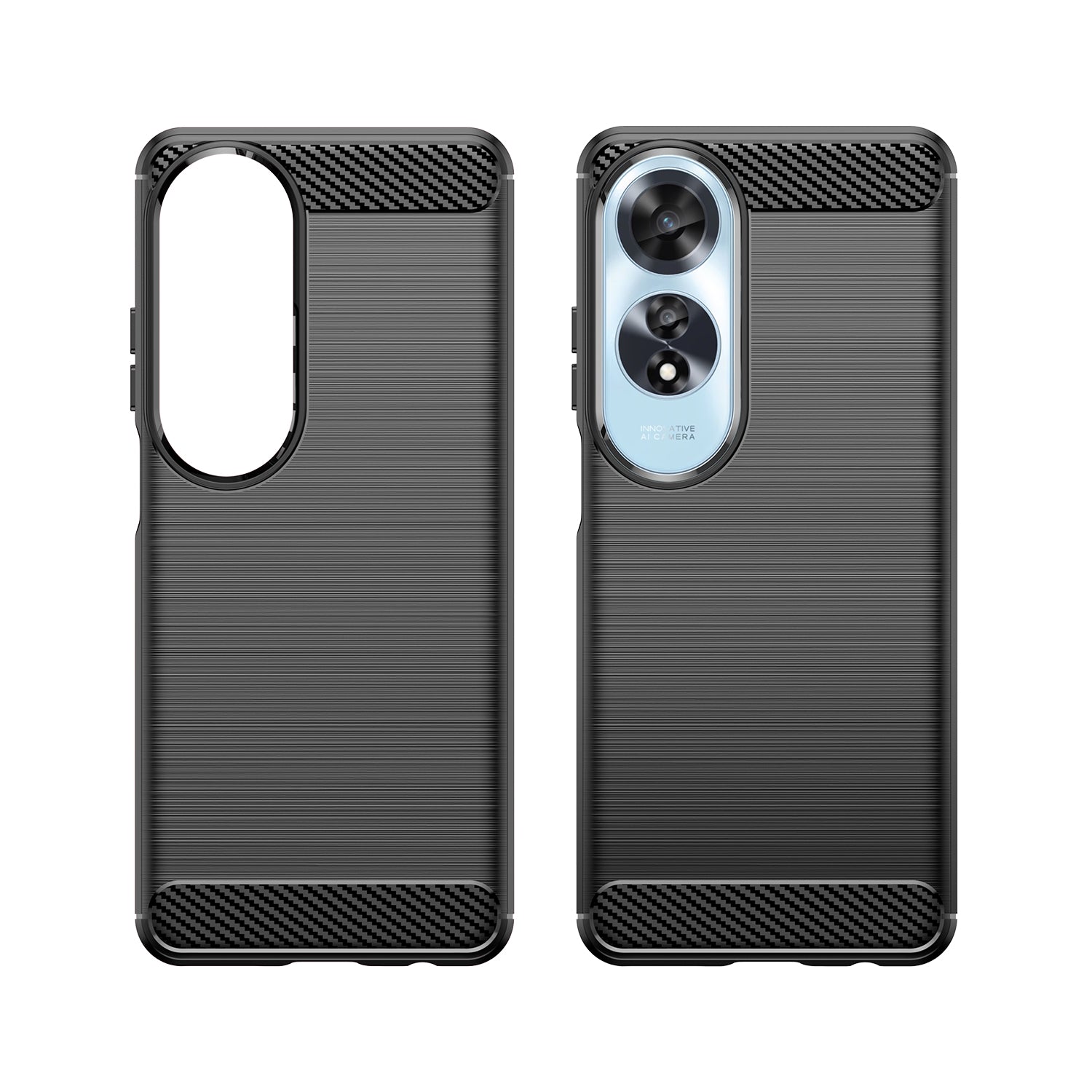 OPPO A60 4G Carbon Fibre Brushed Case (Black)