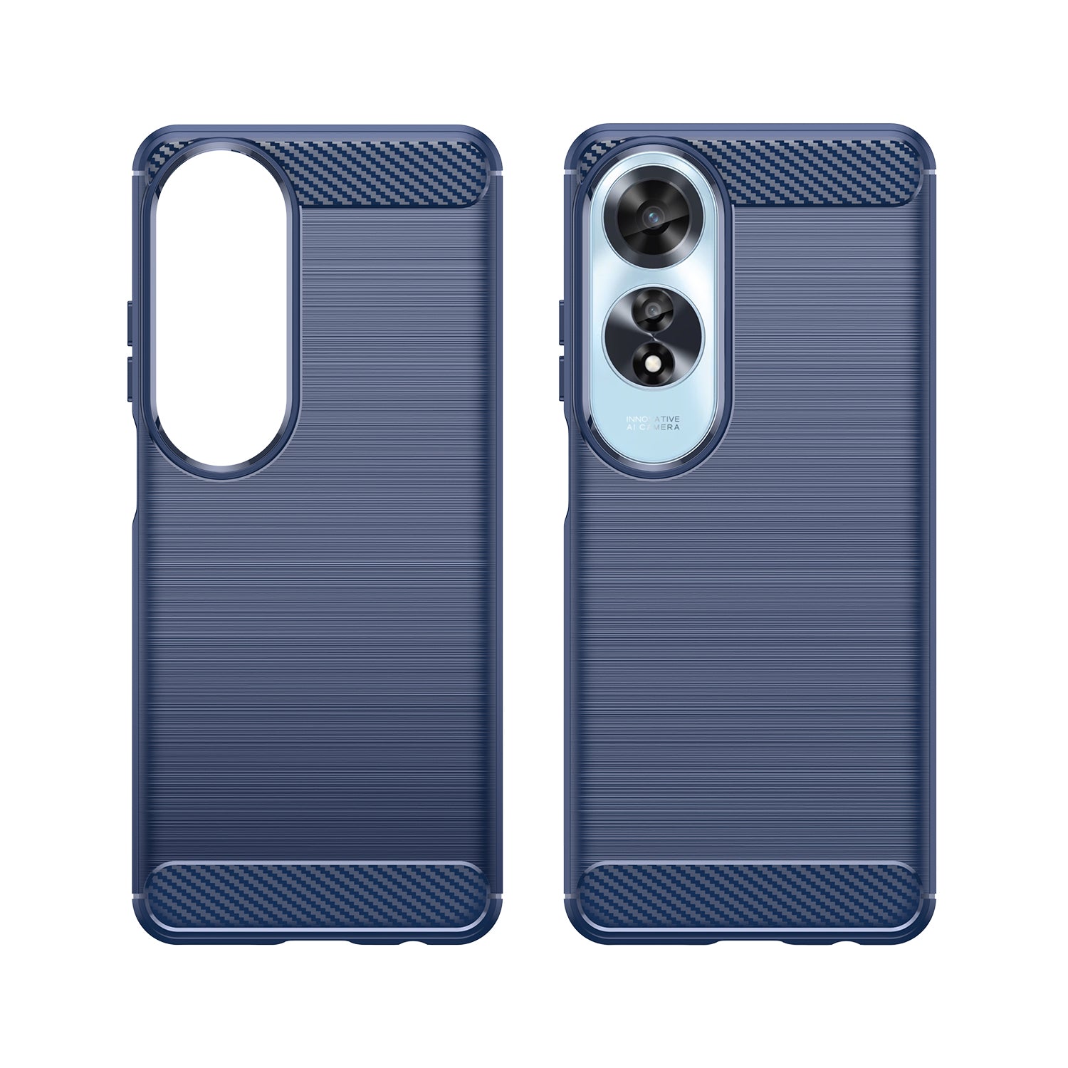 OPPO A60 4G Carbon Fibre Brushed Case (Navy)