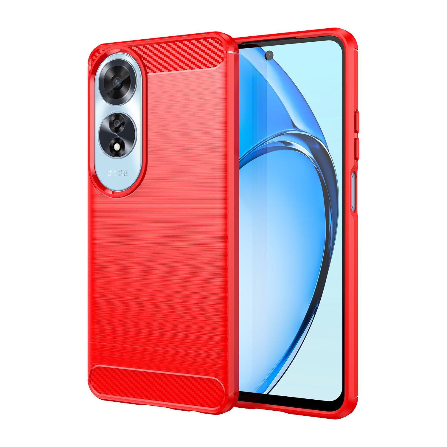 OPPO A60 4G Carbon Fibre Brushed Case (Red)