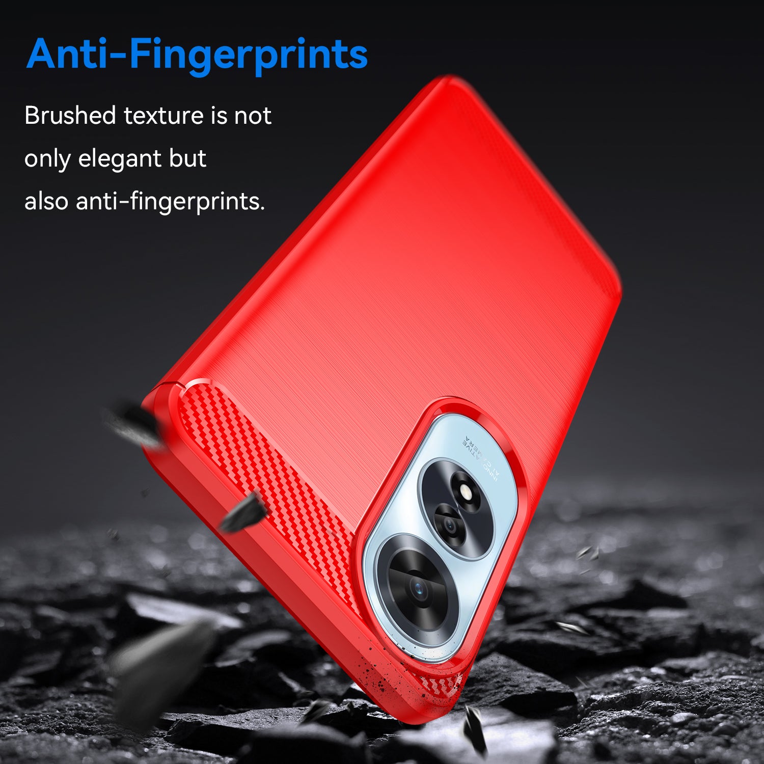 OPPO A60 4G Carbon Fibre Brushed Case (Red)