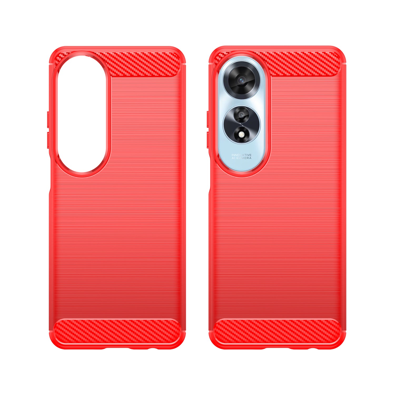 OPPO A60 4G Carbon Fibre Brushed Case (Red)