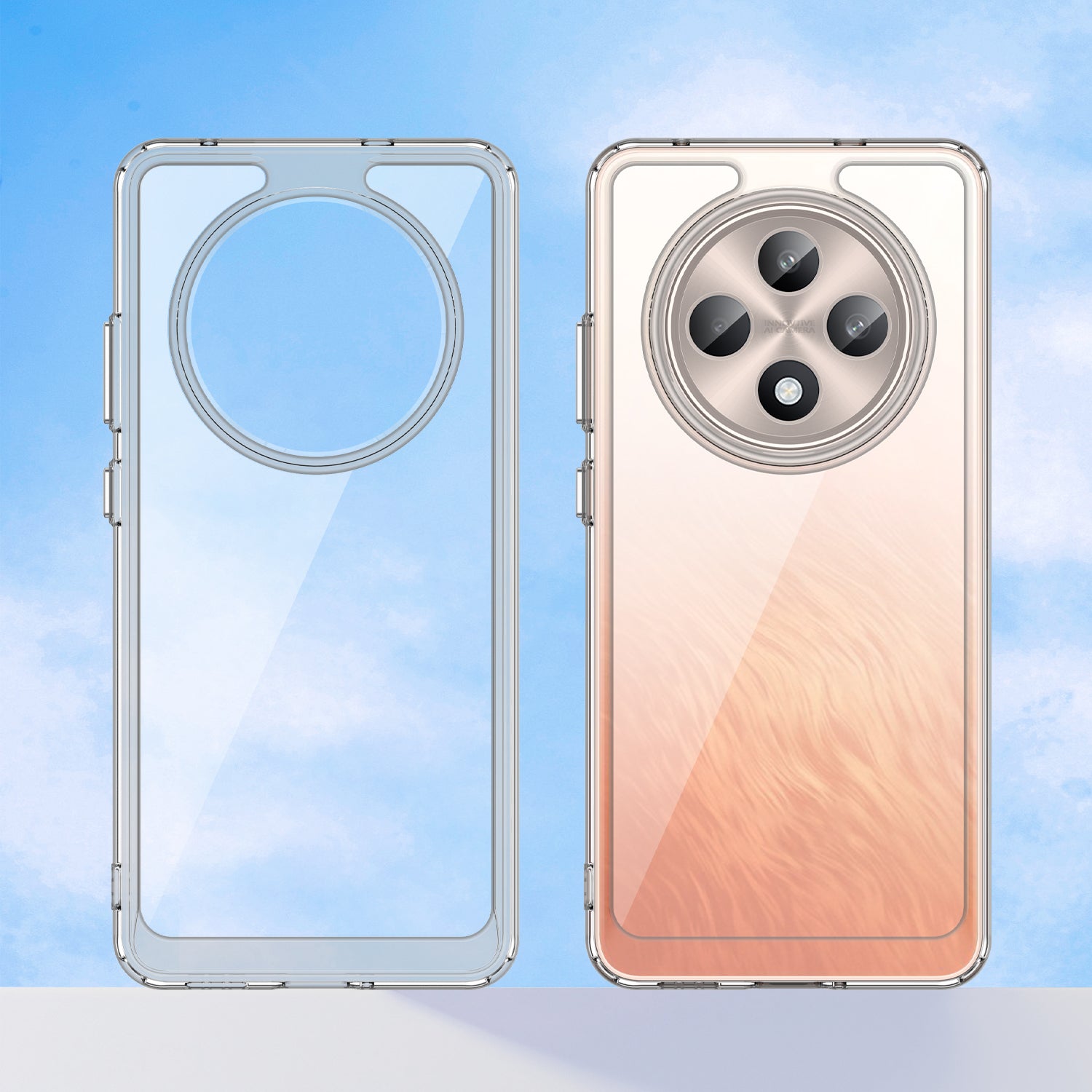 OPPO Reno 12 F Soft TPU Bumper Case (Clear)