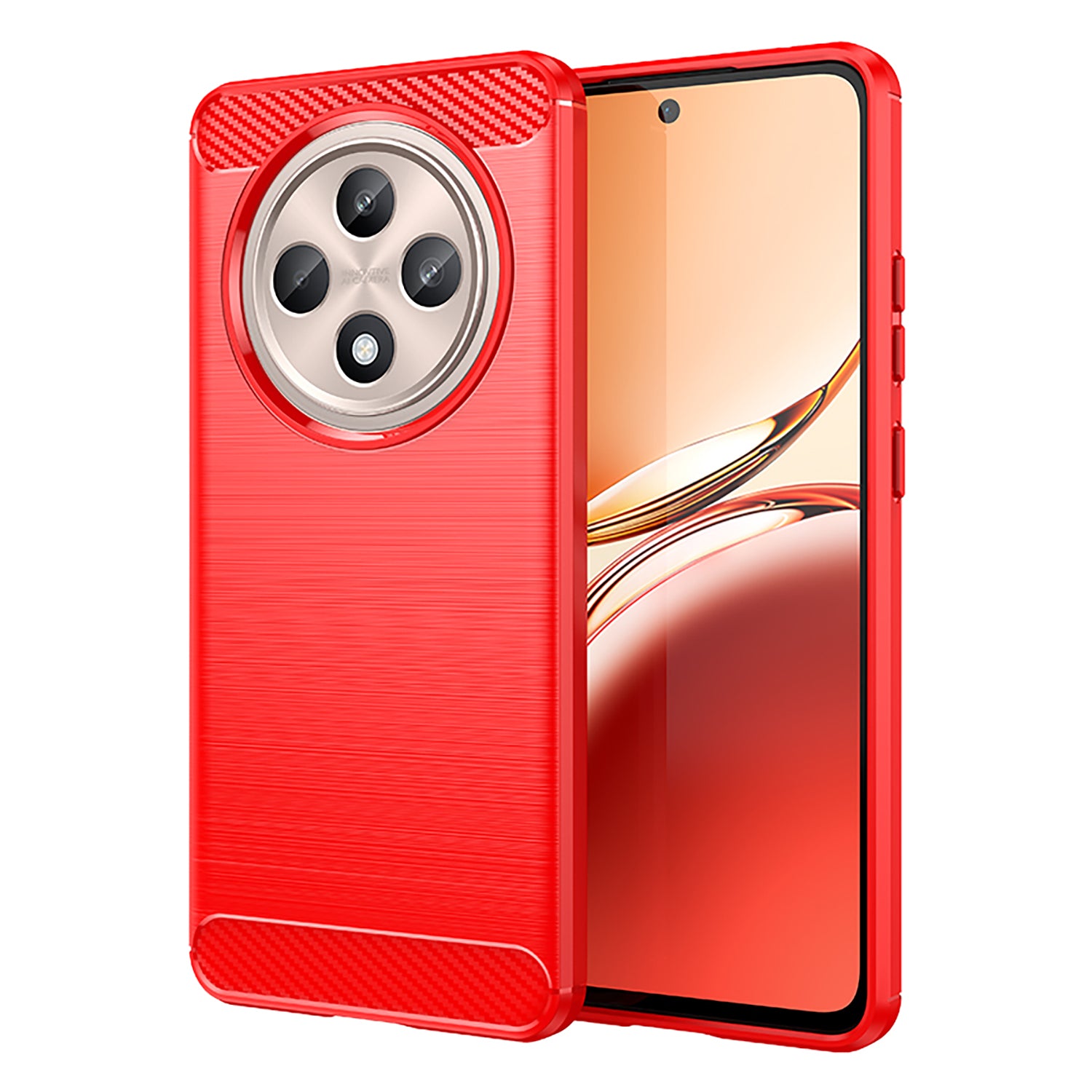 OPPO Reno 12 F Carbon Fibre Brushed Case (Red)