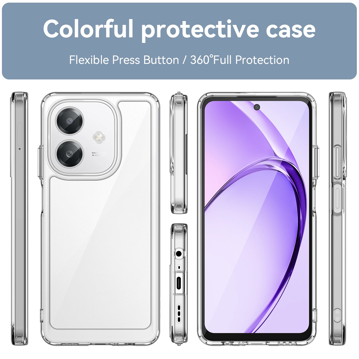 OPPO A60 5G Soft TPU Bumper Case (Clear)