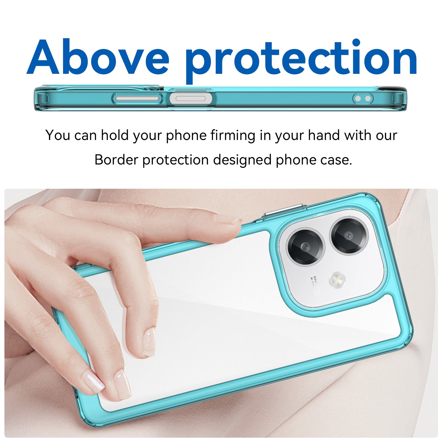 OPPO A60 5G Soft TPU Bumper Case (Clear Blue)