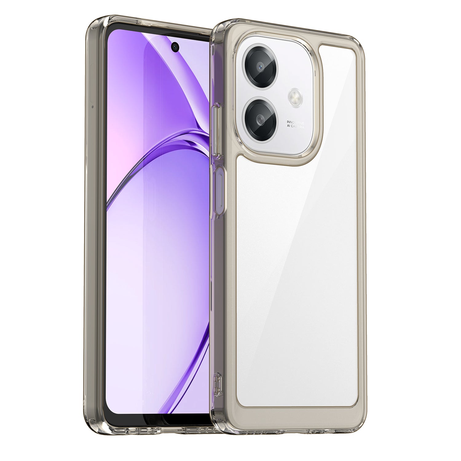 OPPO A60 5G Soft TPU Bumper Case (Clear Grey)